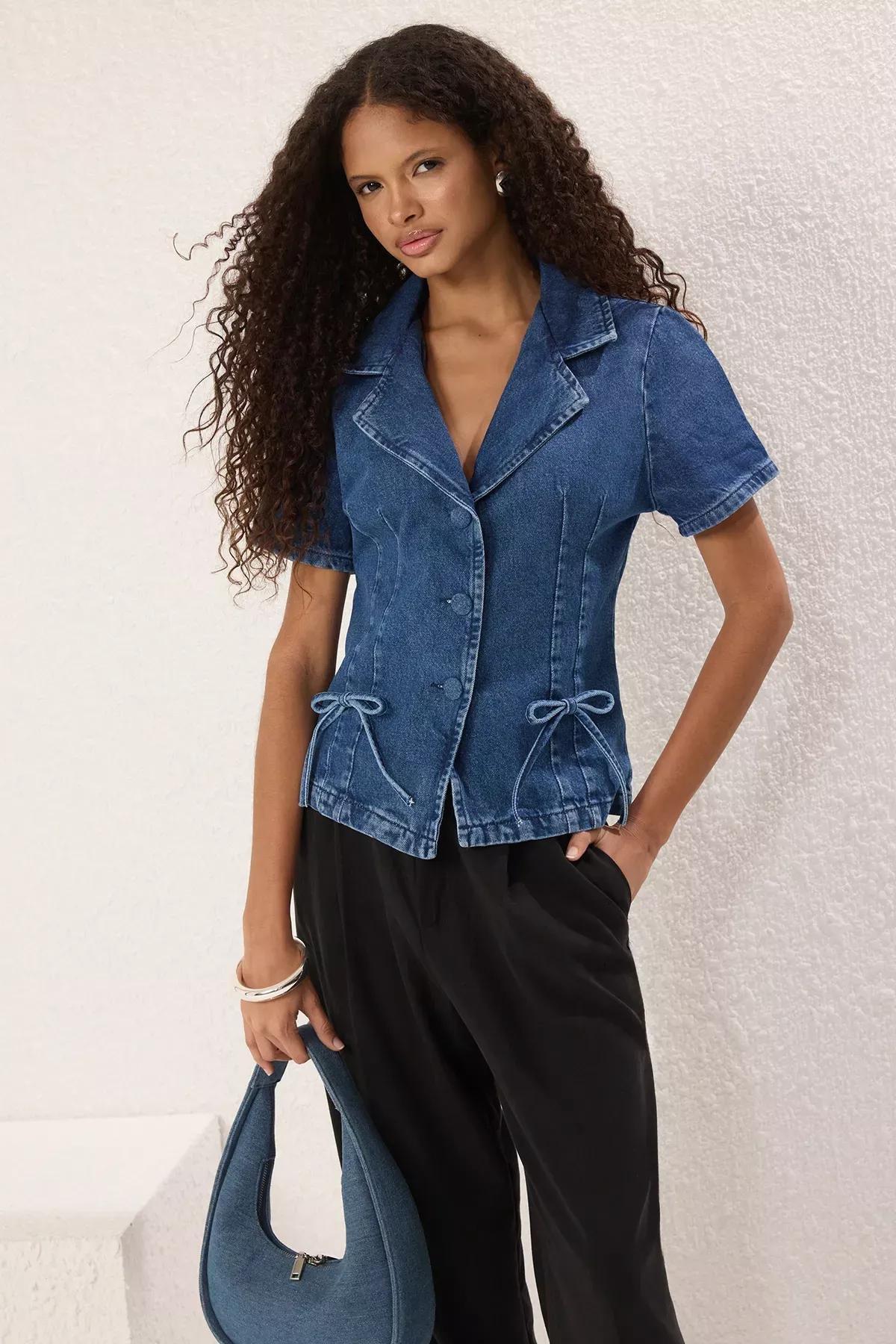 Blue Ribbon Denim Shirt, , large image number 0