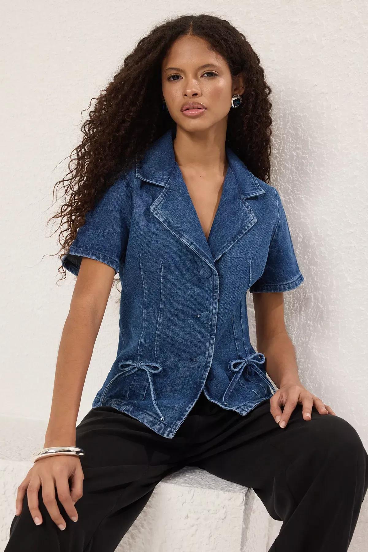 Blue Ribbon Denim Shirt, , large image number 1