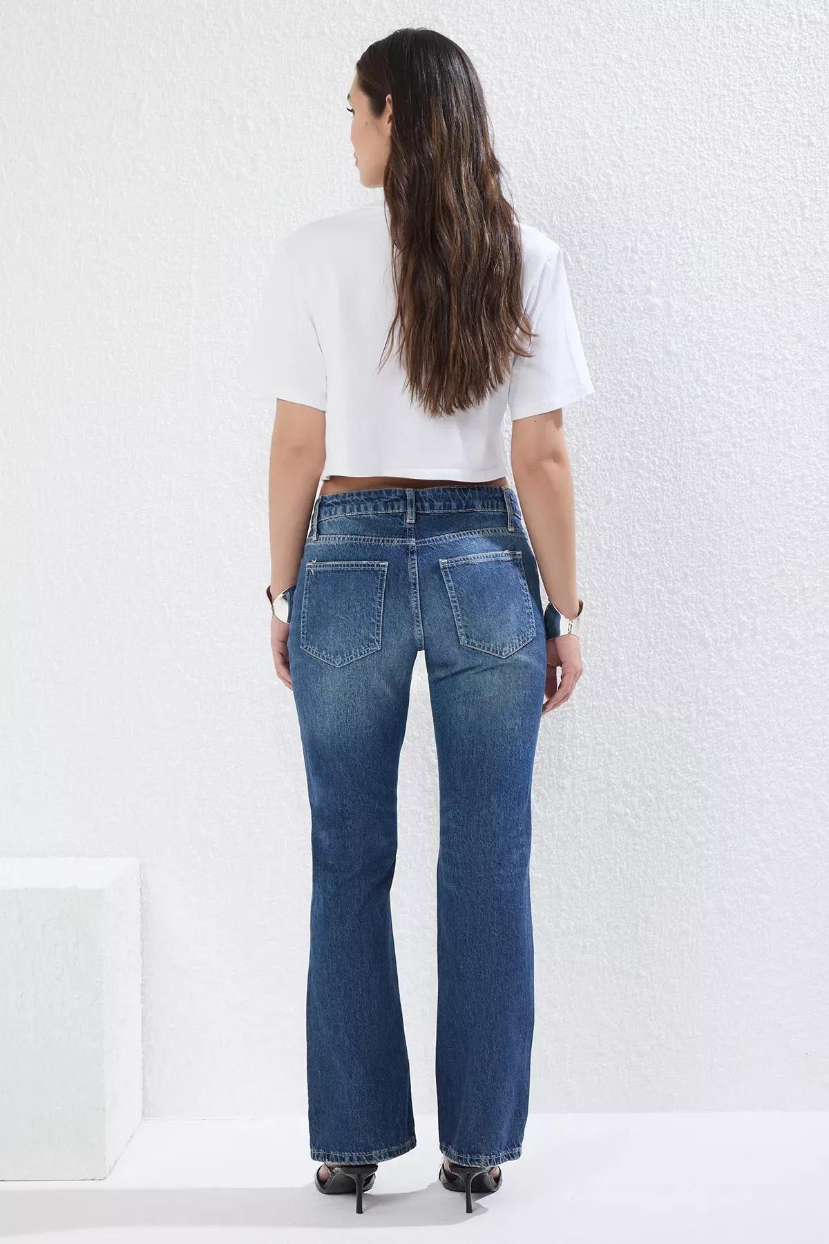 Blue Flare Jeans, , large image number 3