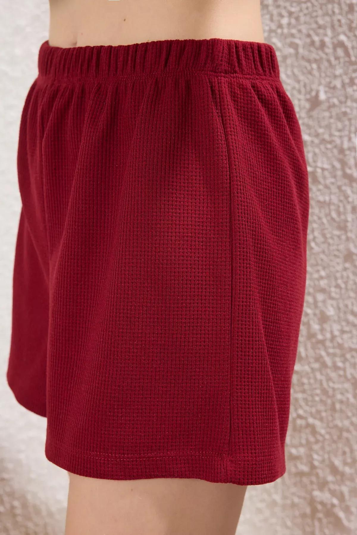 Red Slogan Heart Pajama Set, Red, large image number 3