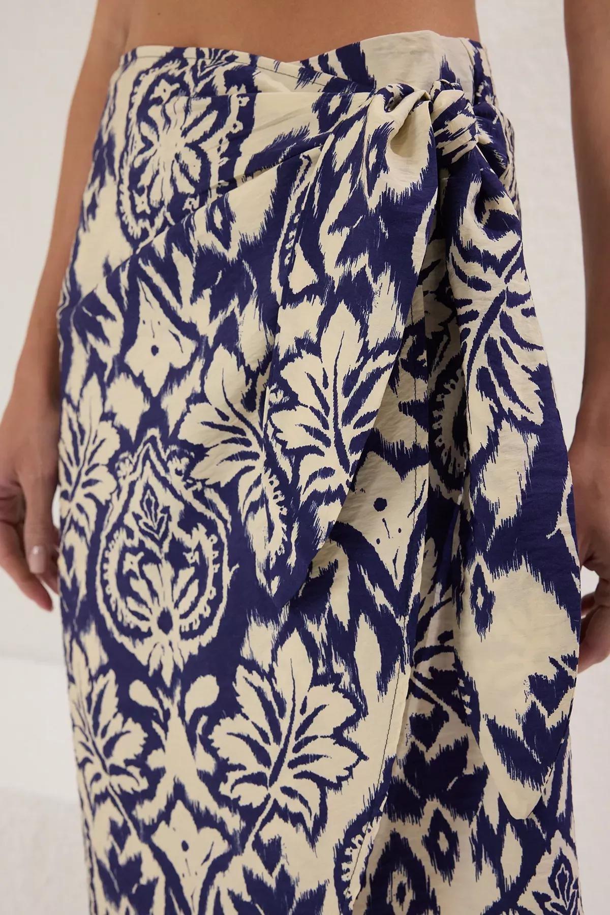 Multicolor Tie Midi Woven Skirt, Very colorful, large image number 2