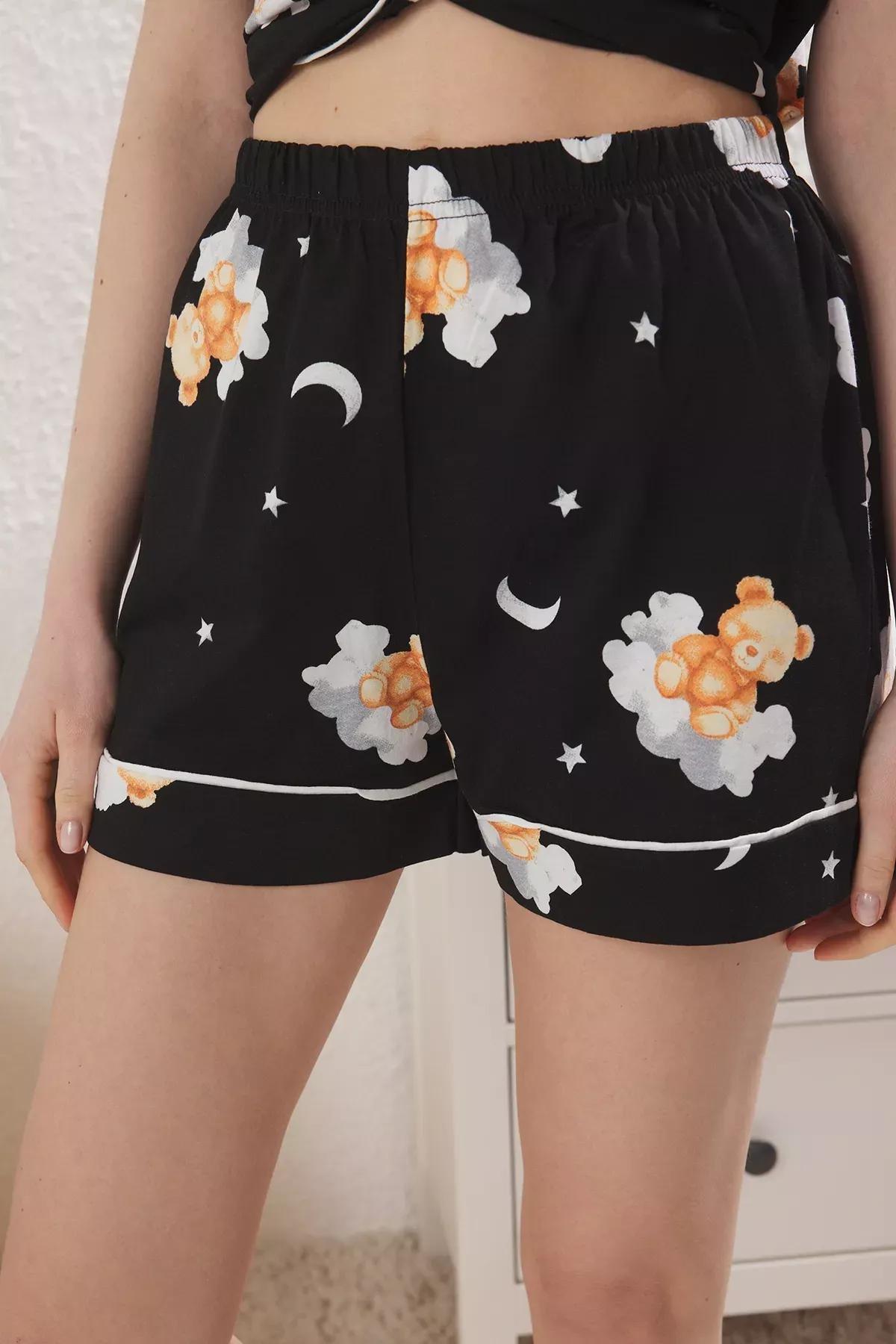 Black Teddy Bear Pajama Set, , large image number 4