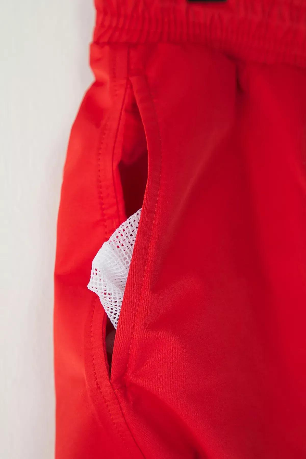 شورت سباحة بقصة عادية، أحمر, Red, large image number 5