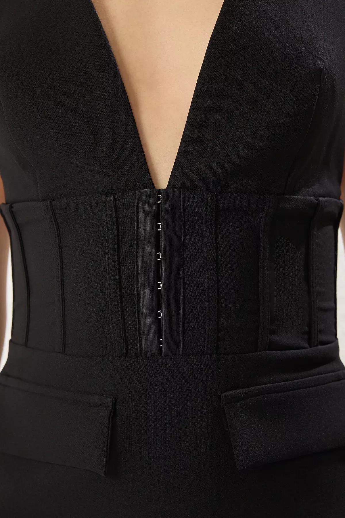 V Neck Cutout Corset Maxi, , large image number 2