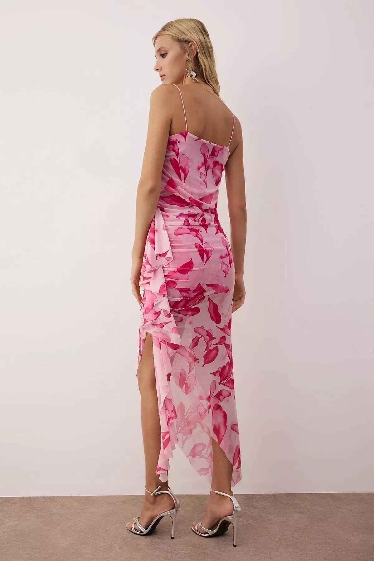 Floral Strapless Party Midi Dress, C101_7382, large image number 3