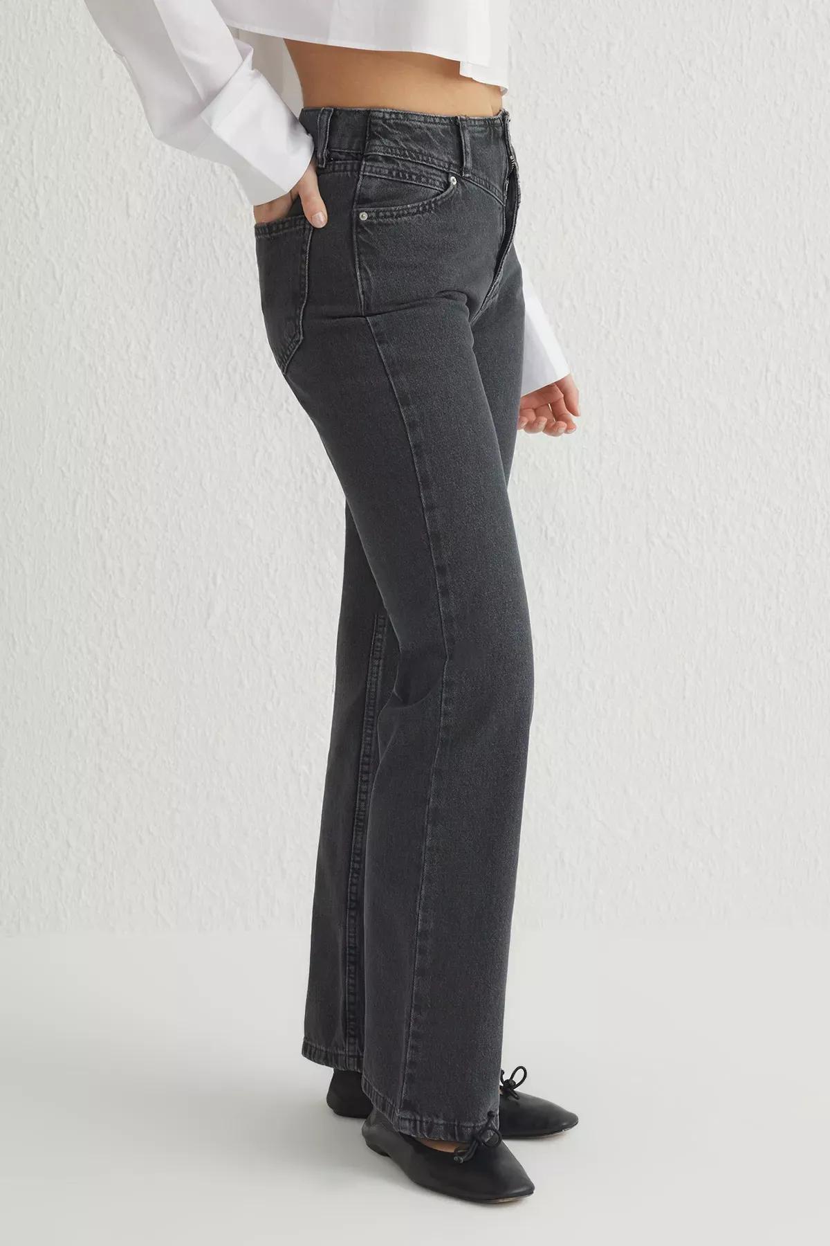 Black High-Waist Wide Leg Jeans, C101_2094, large image number 2