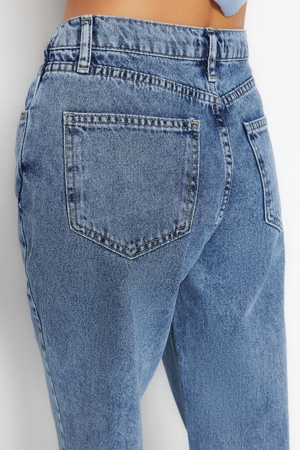 Blue Wide Leg Jeans, Blue, large image number 12