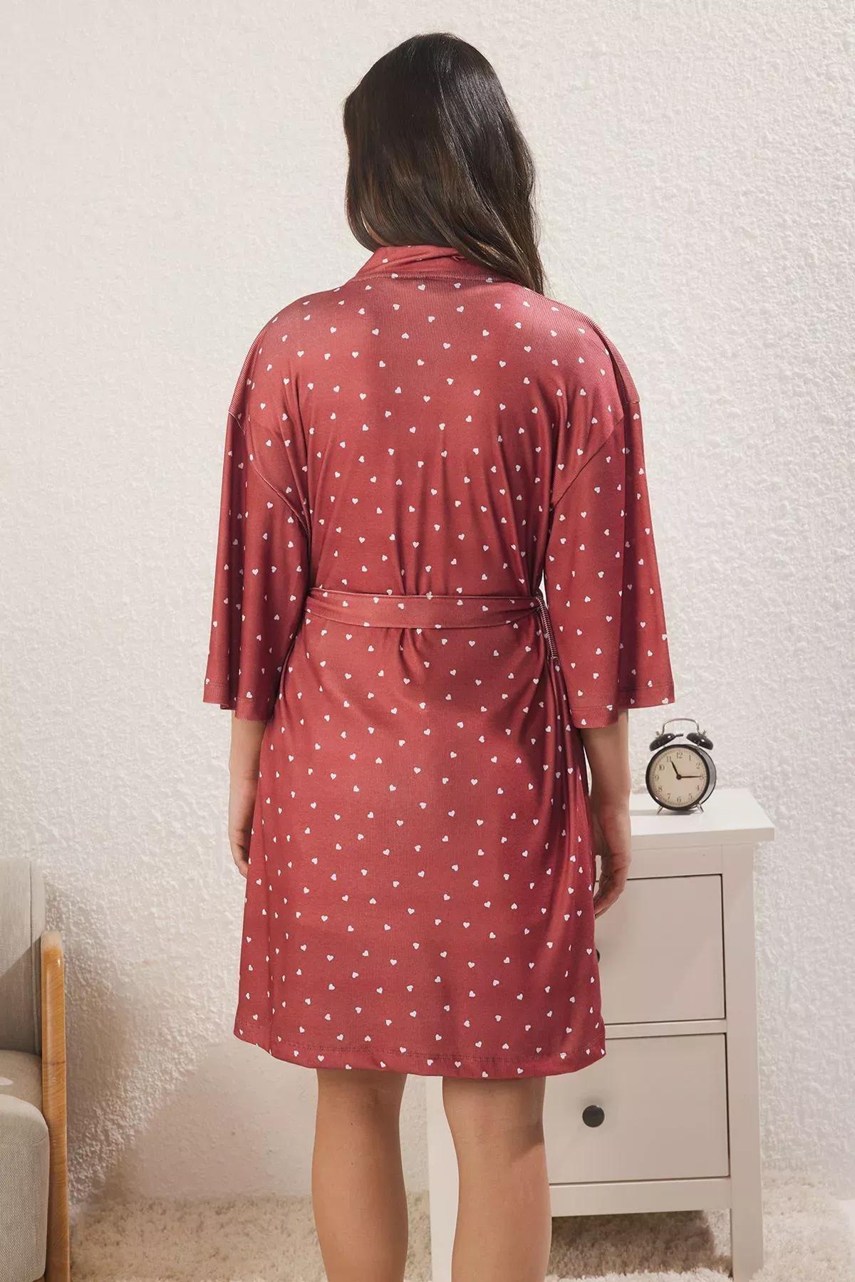 Red Polyester ElasBrowne Top, Red, large image number 3