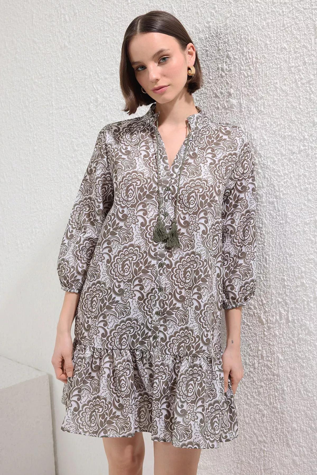 Ethnic Paisley Bohemian Mini Dress, , large image number 1