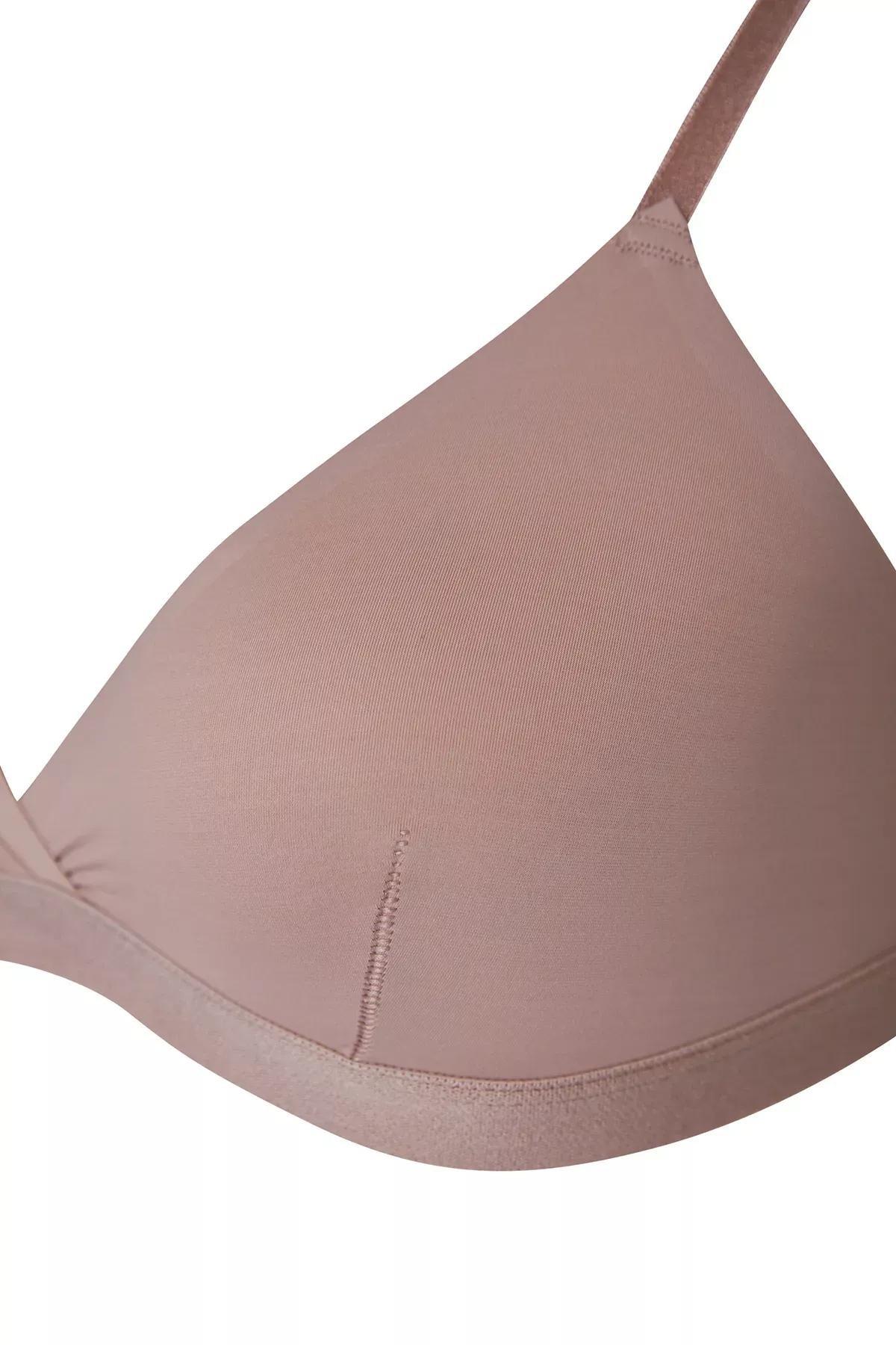 Brown Plain Bra, , large image number 1