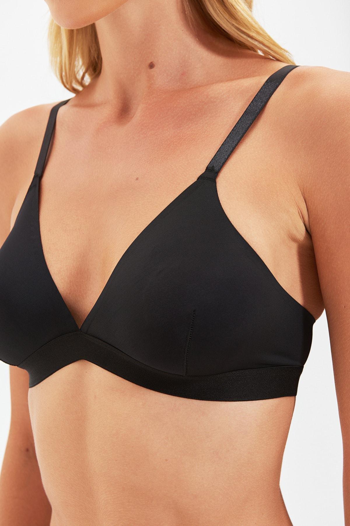 Black Plain Bra, , large image number 8