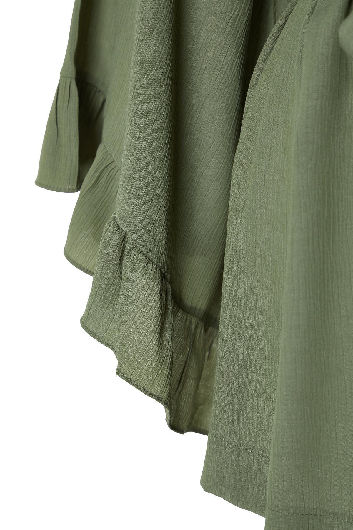 Trendyol - Khaki Belted Kimono