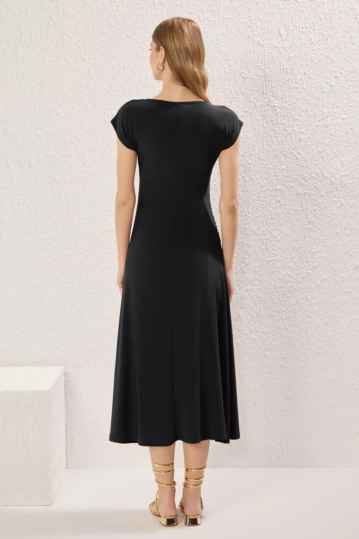Moon Ruched Bodycon Maxi Dress, , large image number 3