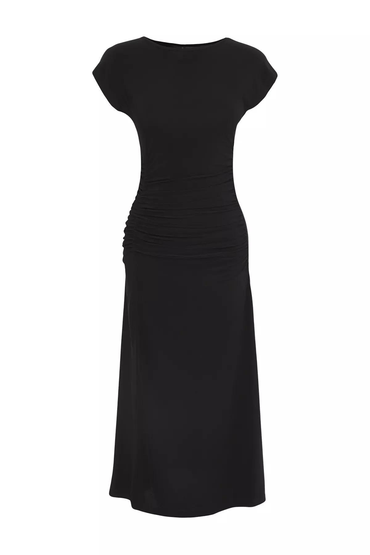 Moon Ruched Bodycon Maxi Dress, , large image number 4