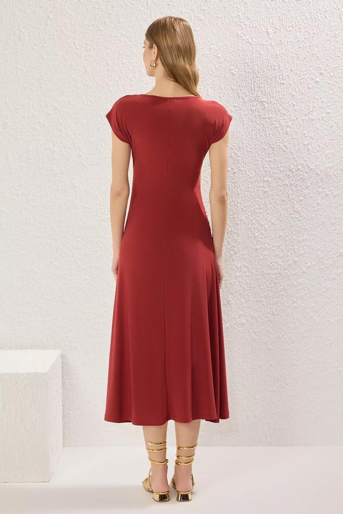 Ruched Bodycon Maxi Dress, Tile, large image number 4