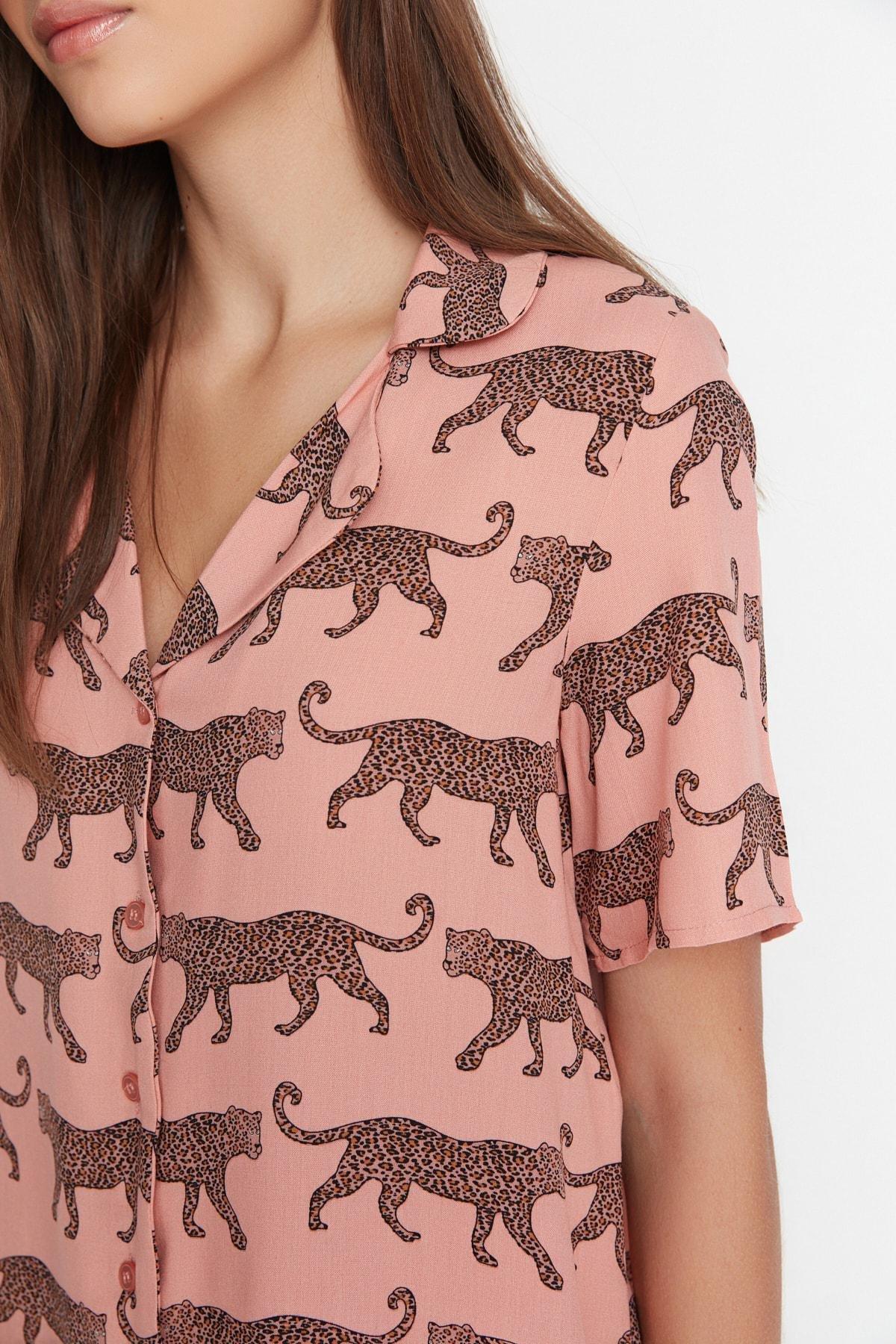 Pink Animal Print Pajama Set, , large image number 4
