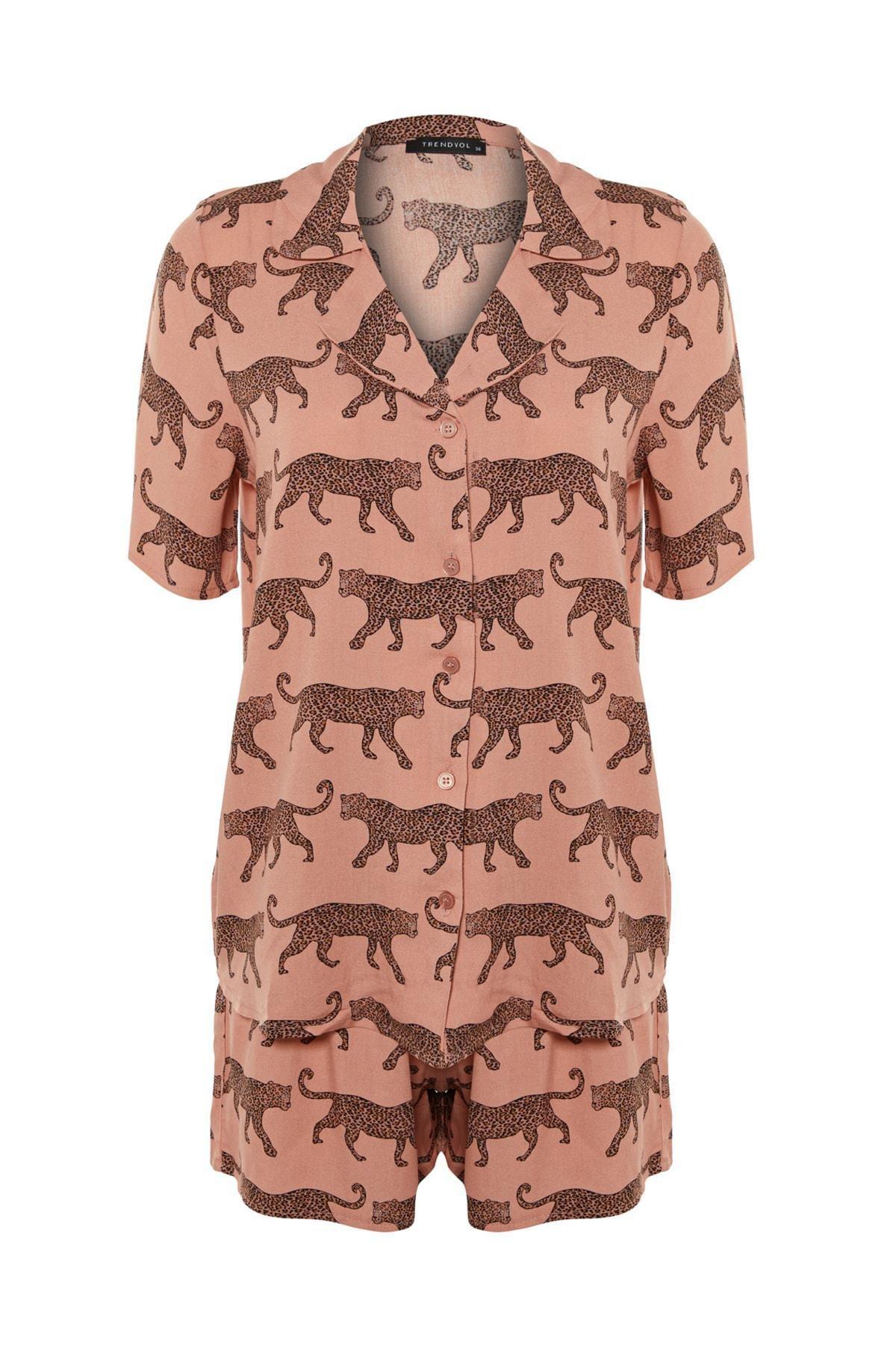 Pink Animal Print Pajama Set, Pink, large image number 5