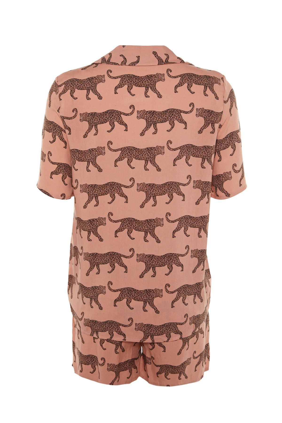 Pink Animal Print Pajama Set, Pink, large image number 7