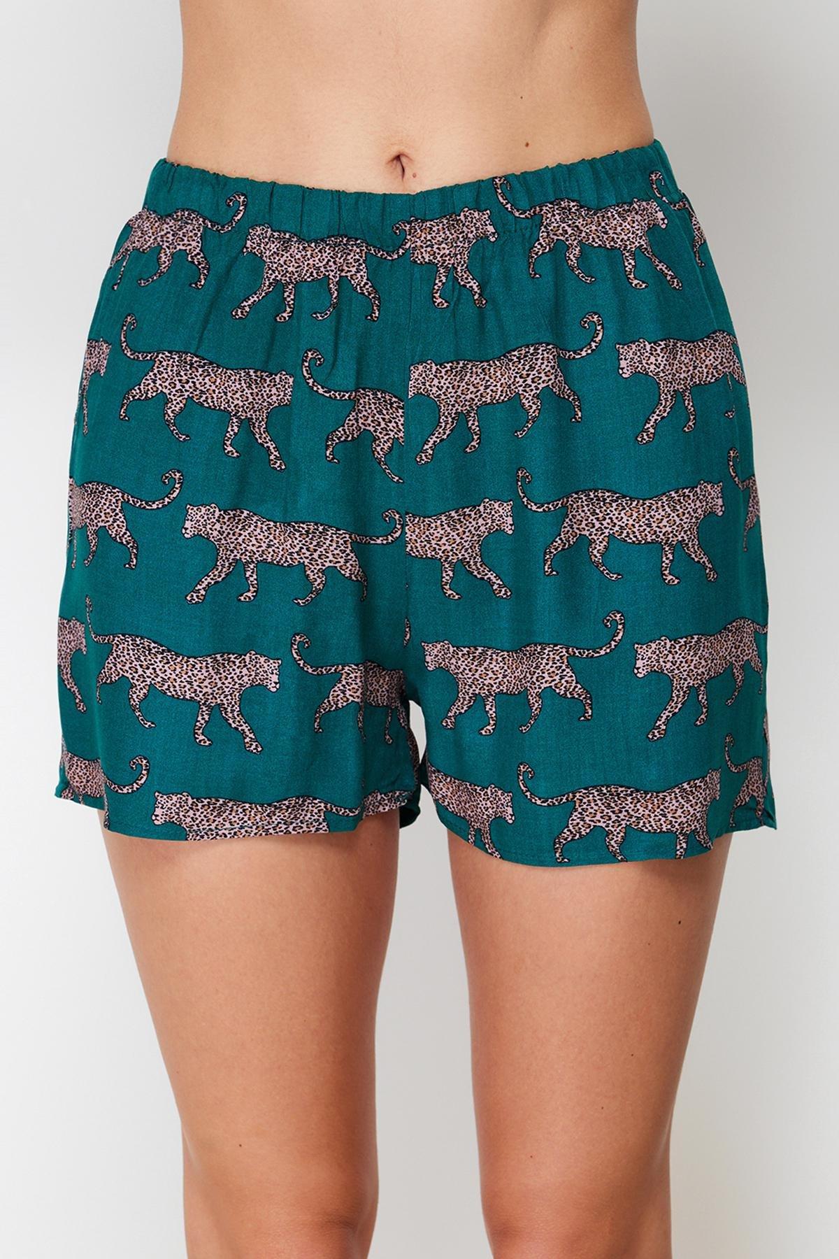 Green Animal Print Pajama Set, , large image number 7