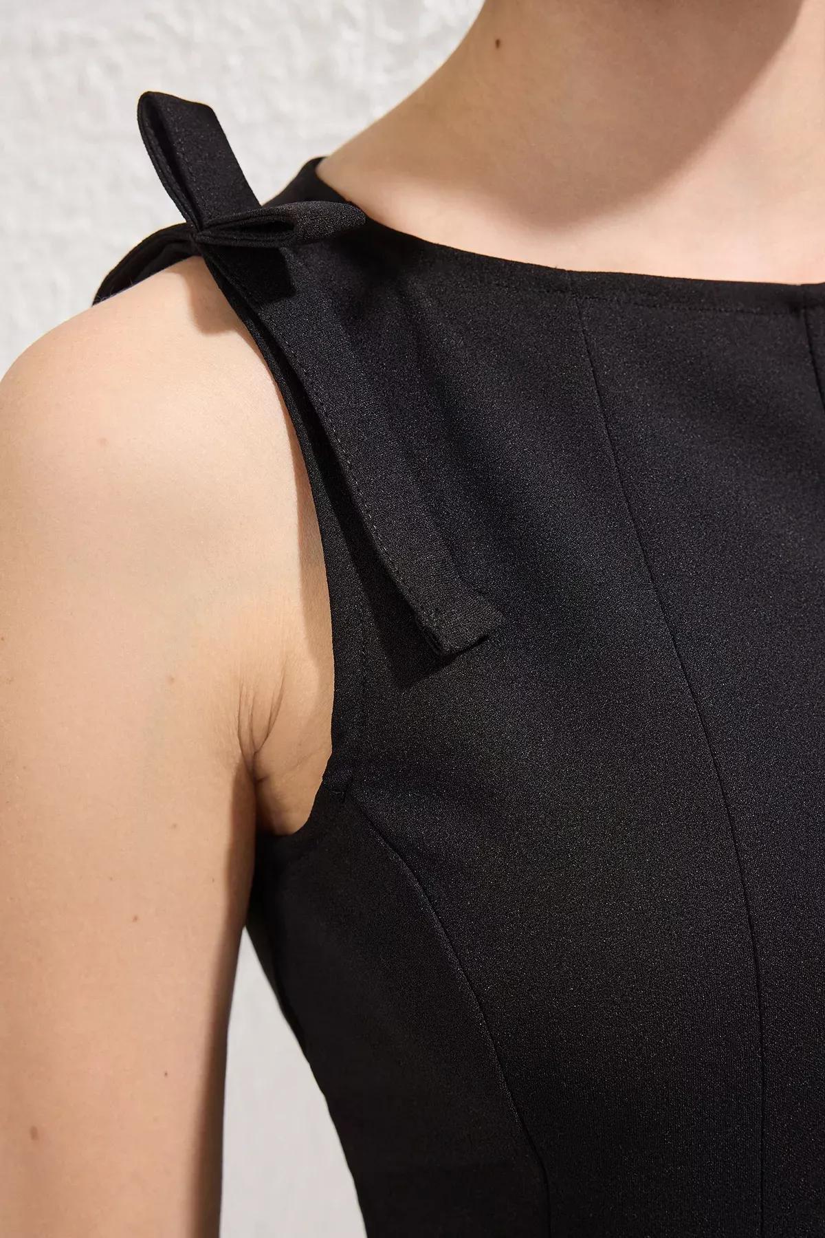 Black Bow PePurple Knit Blouse, , large image number 2