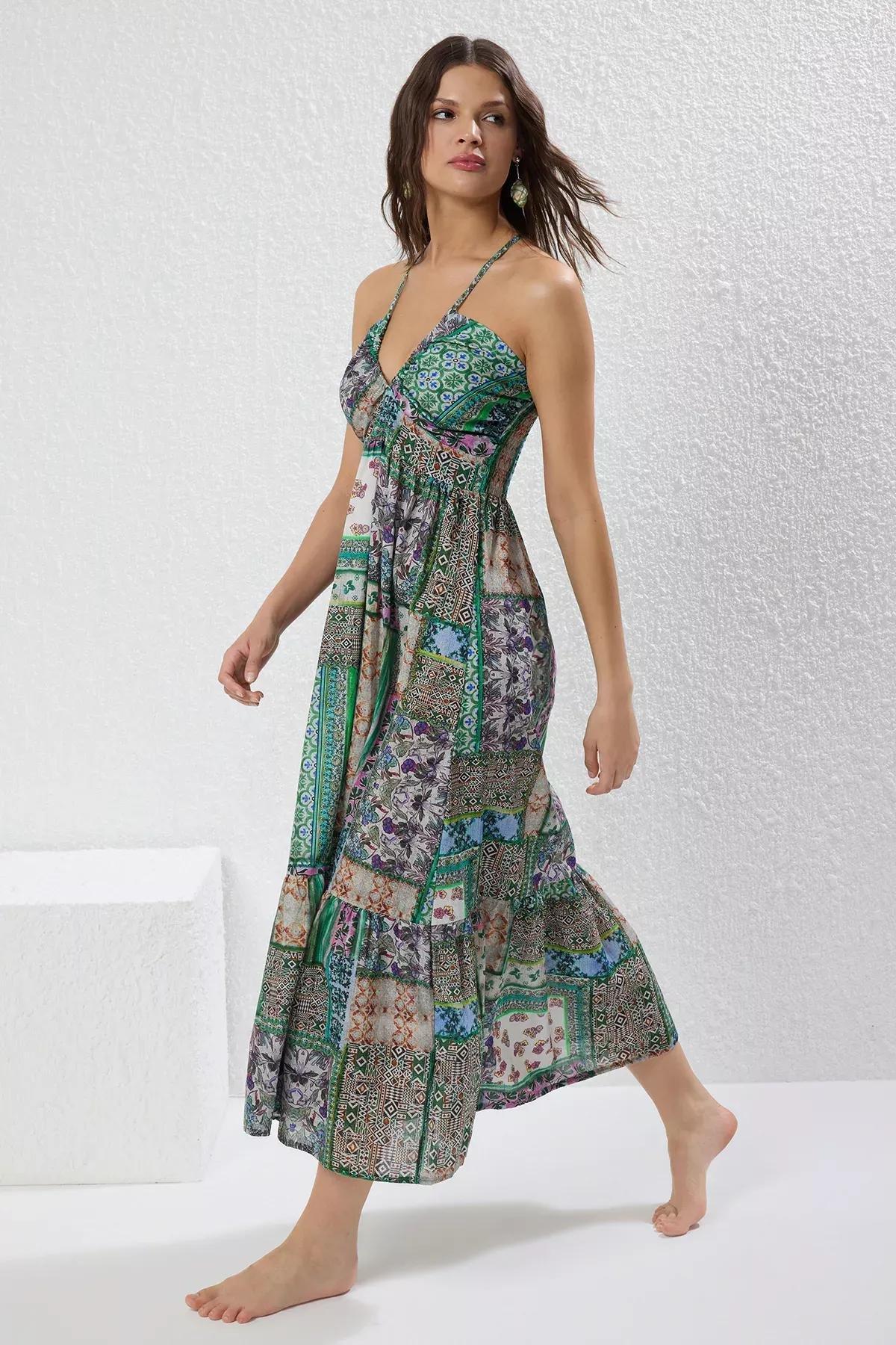 Black Embroidered Tie Kimono, Very colorful, medium