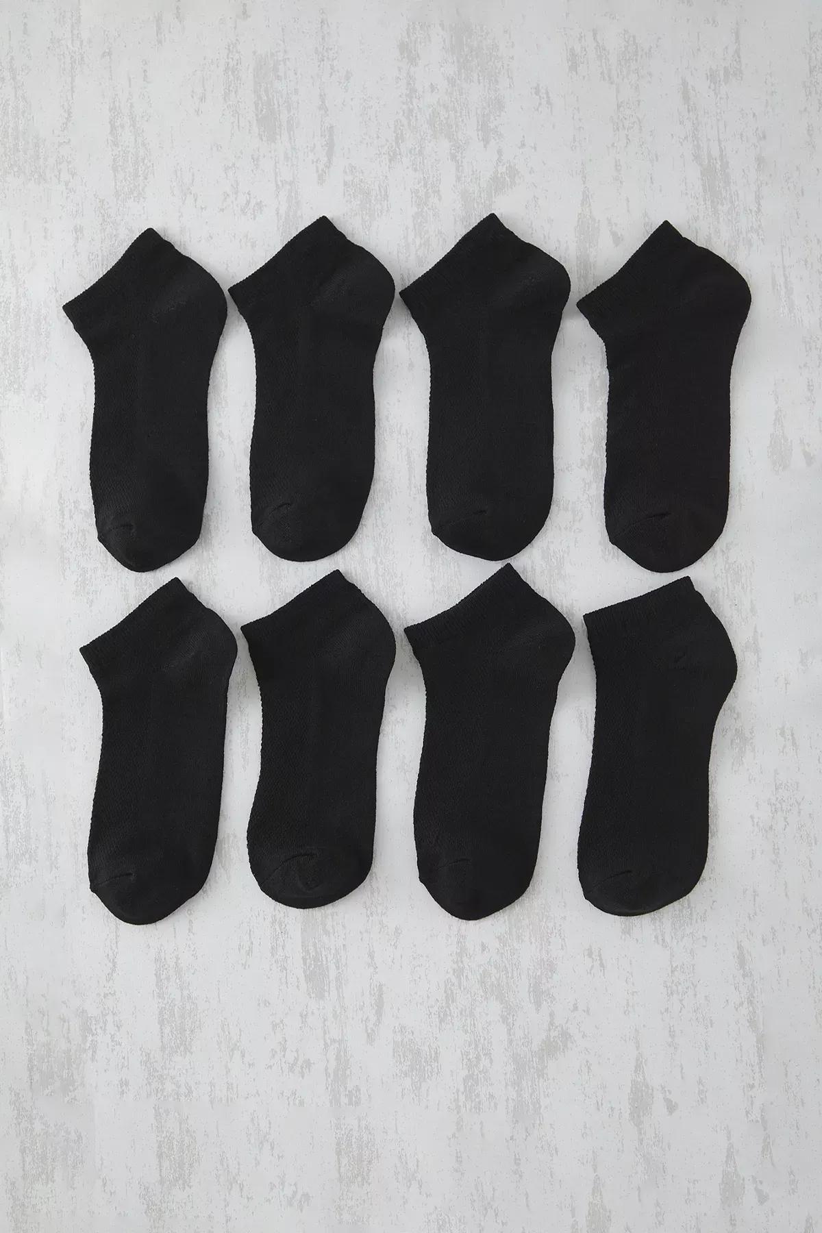 Black Invisible Socks, set of 8, , large image number 0
