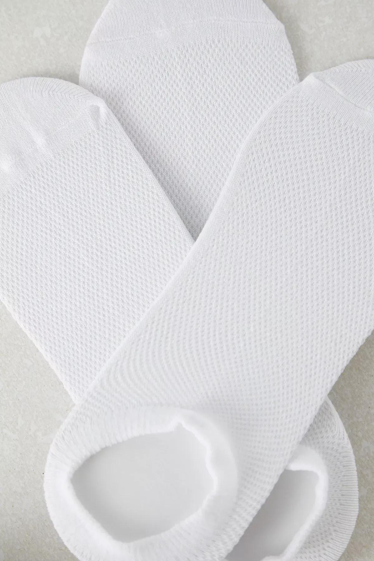 White Unisex Short-Invisible Socks, set of 8, , large image number 1