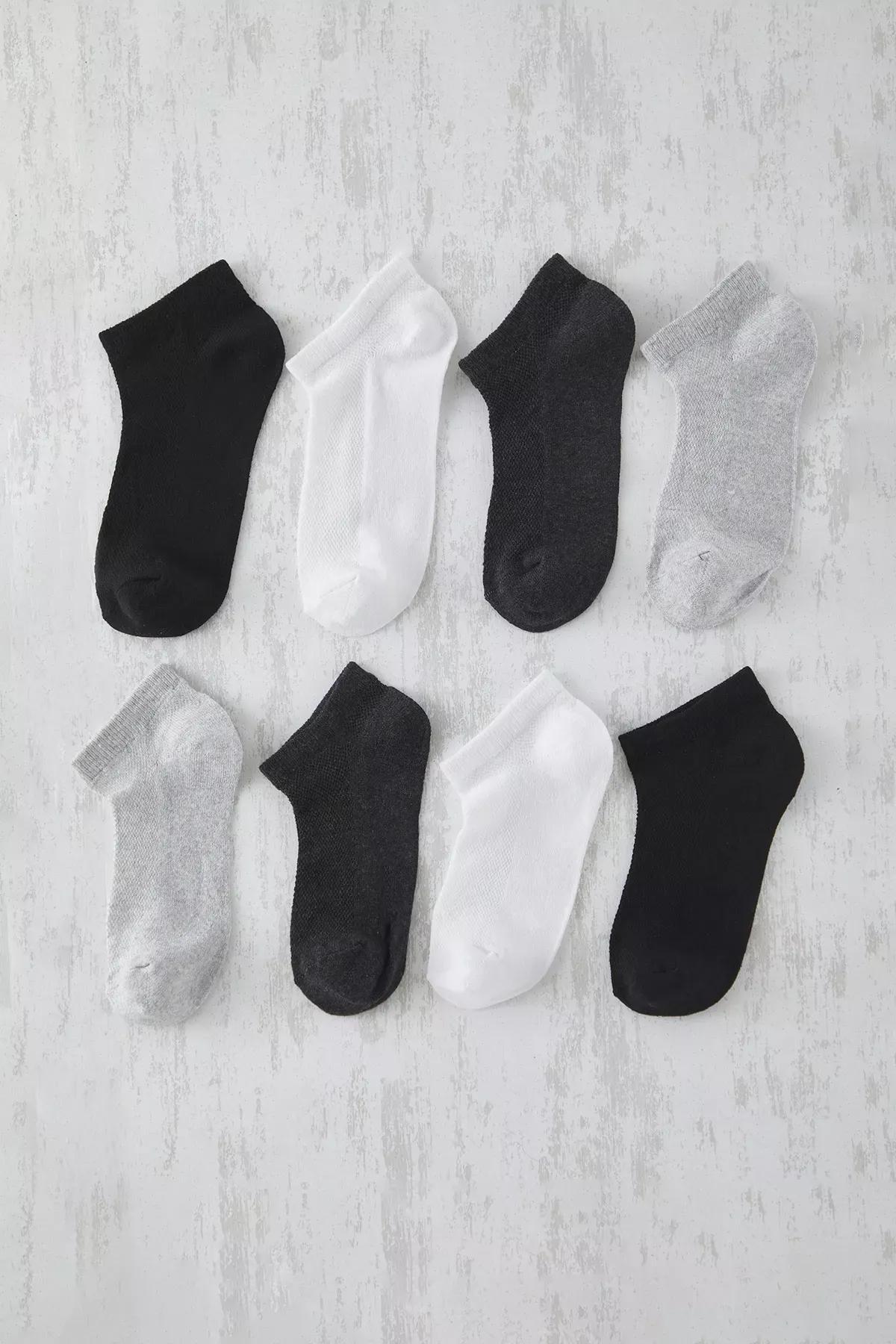 Grey-Multicolour Unisex Socks, set of 8, , large image number 0