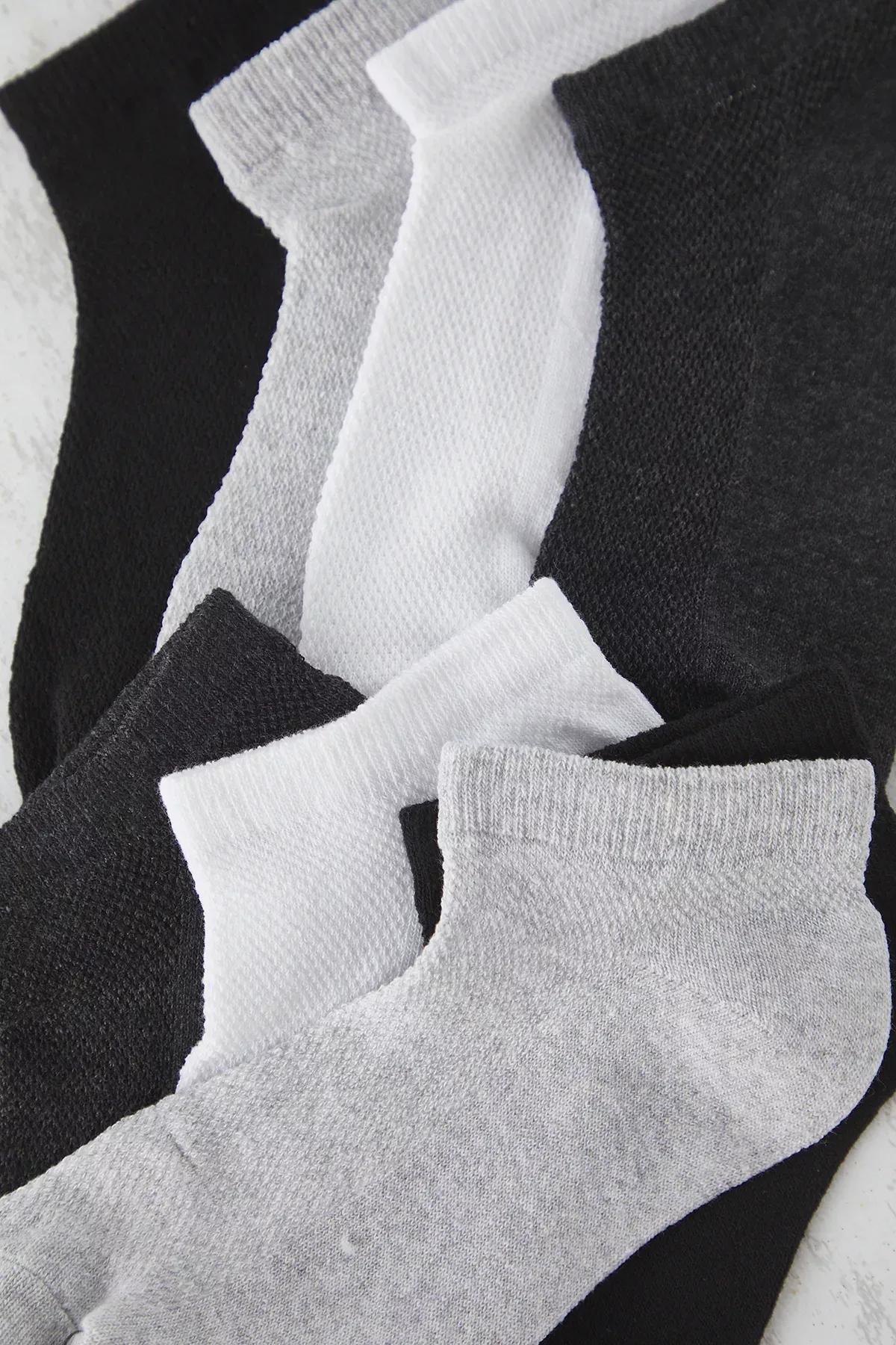 Grey-Multicolour Unisex Socks, set of 8, , large image number 1