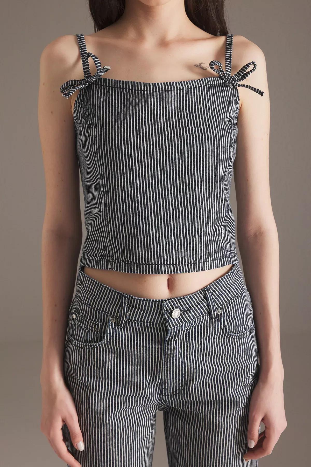 Grey Floral Regular‑Waist Skirt, DARK BLUE, large image number 2