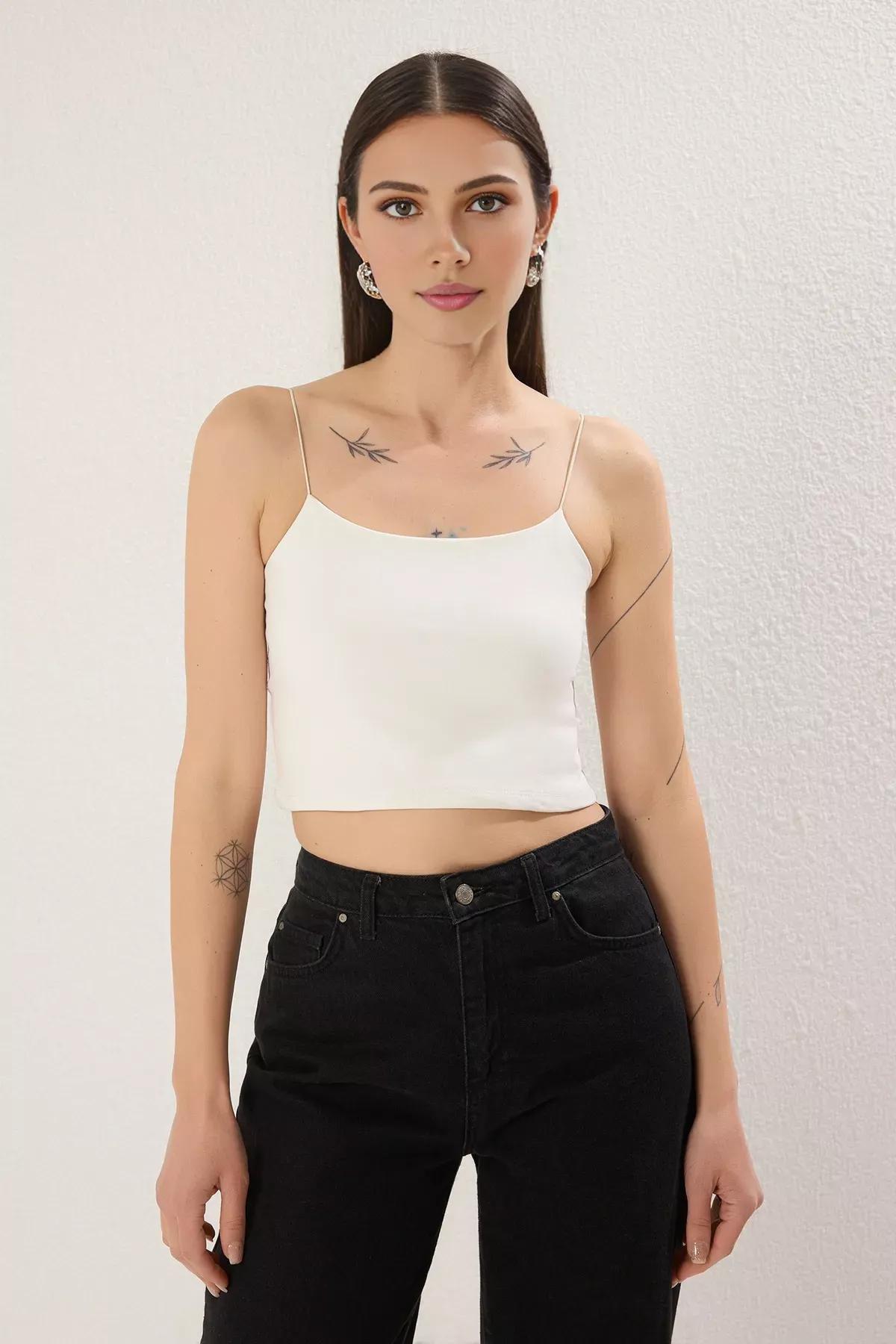 Black-Beige-Green 3-Pack Crop Knit Undershirts, , large image number 3