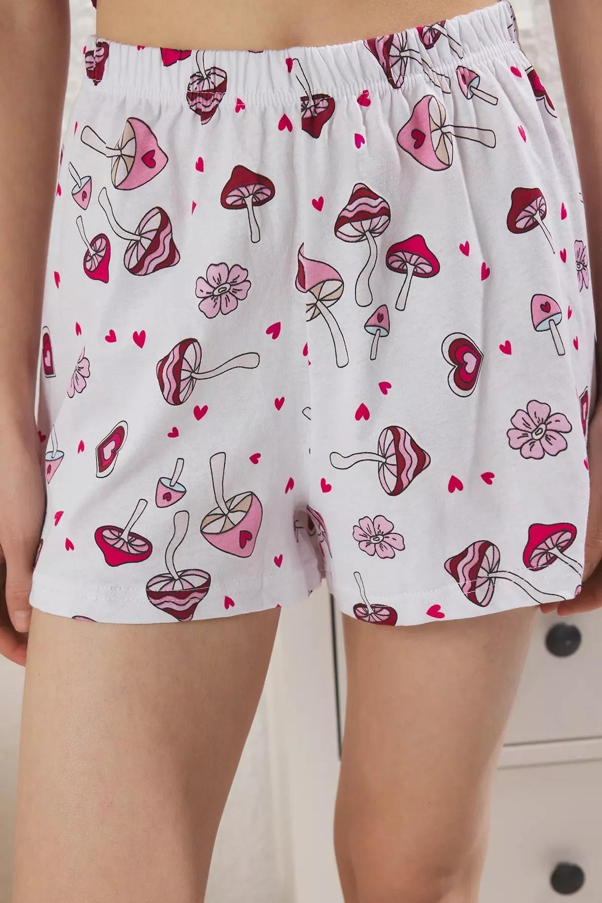 Red Fun Patterned Pajama Set, , large image number 2