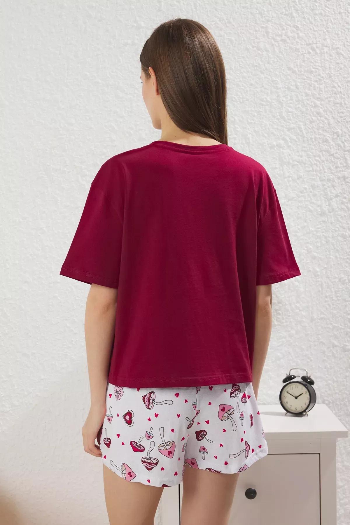 Red Fun Patterned Pajama Set, , large image number 3