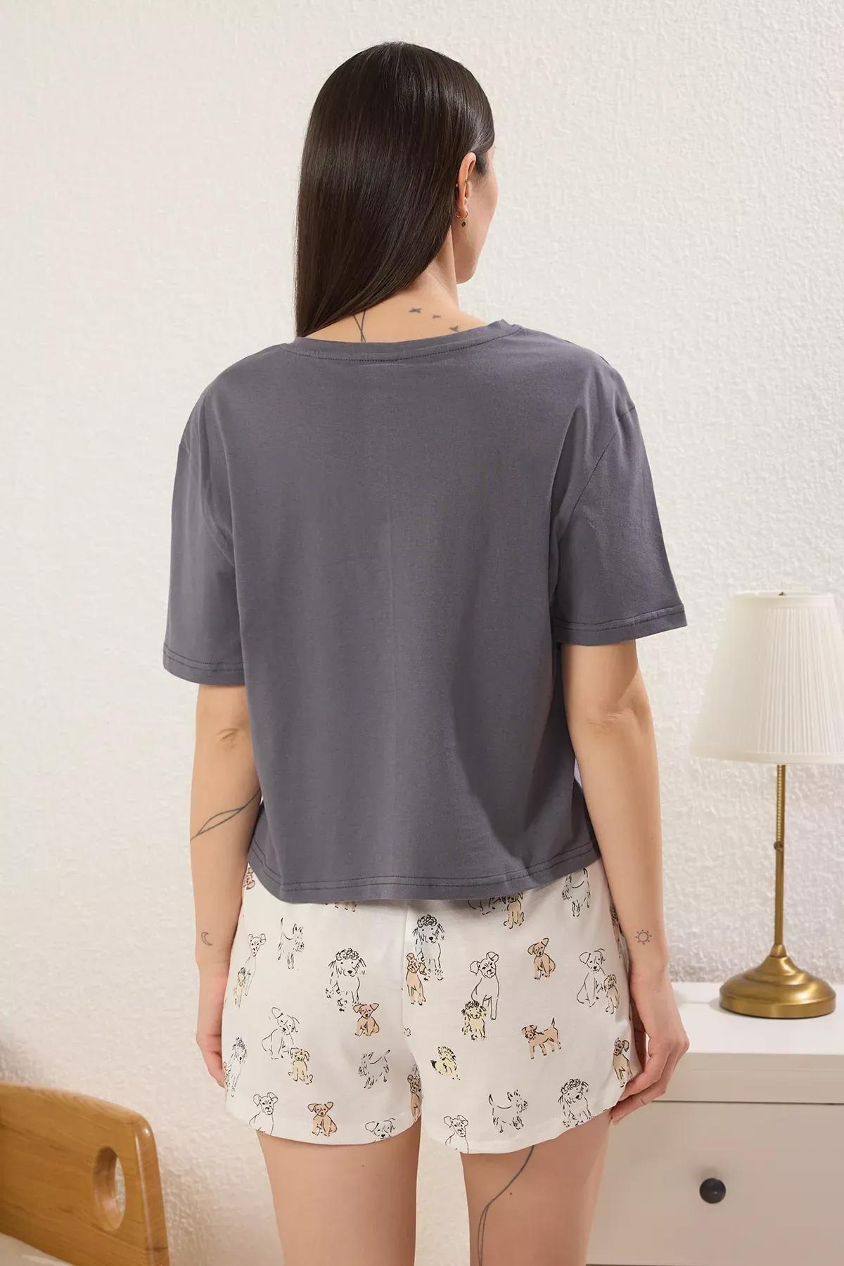 Black Dog Print Pajamas, , large image number 3