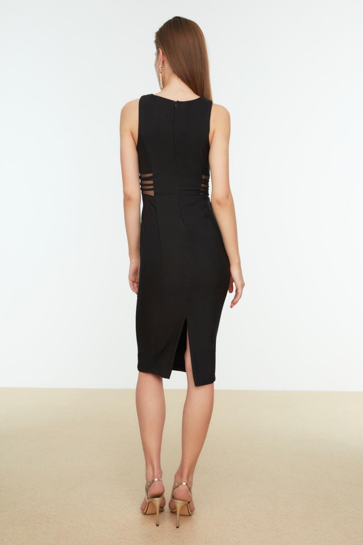 Black Bodycon Midi Dress, , large image number 5