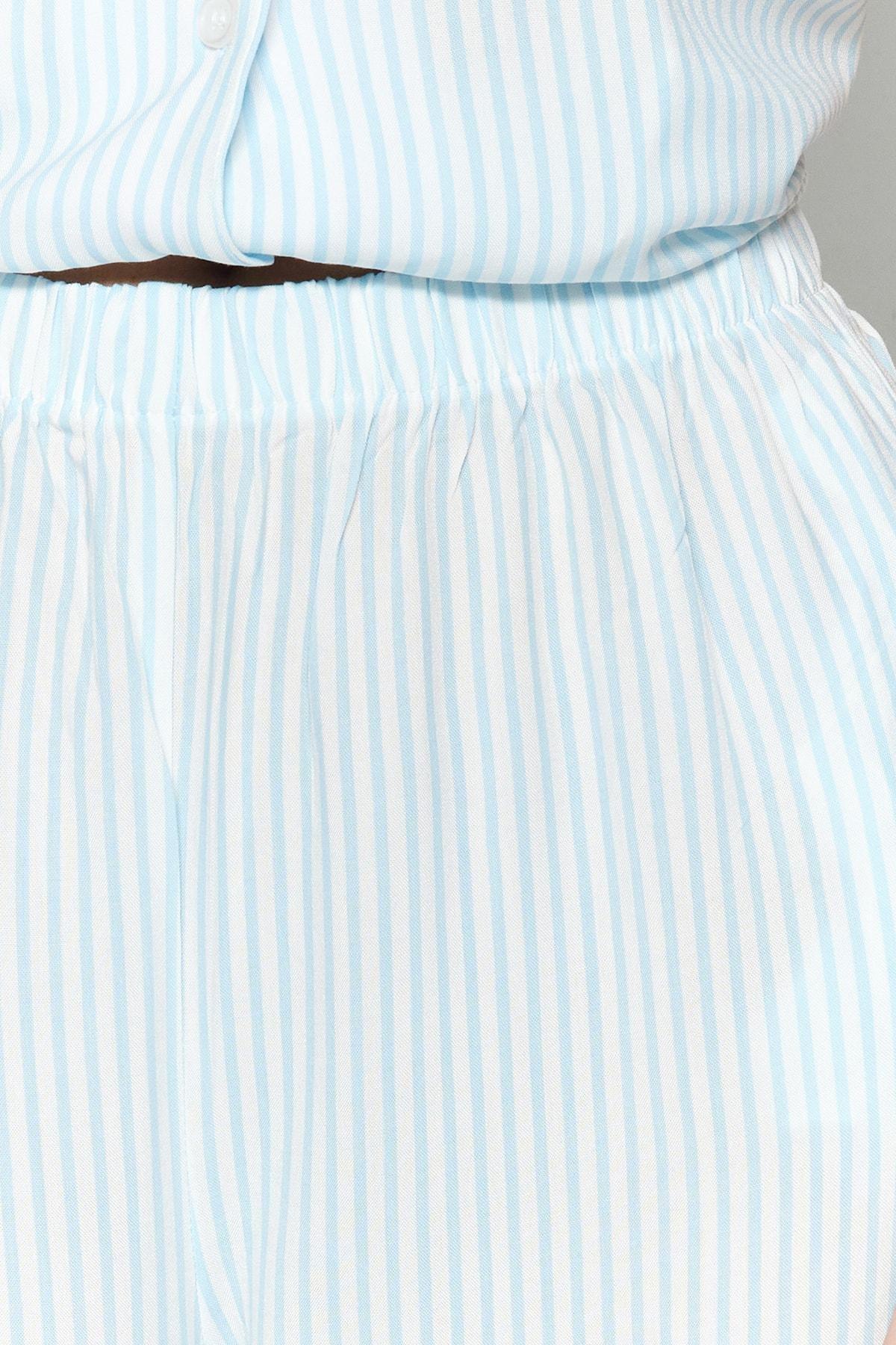 Blue Collared Pajama Set, , large image number 3