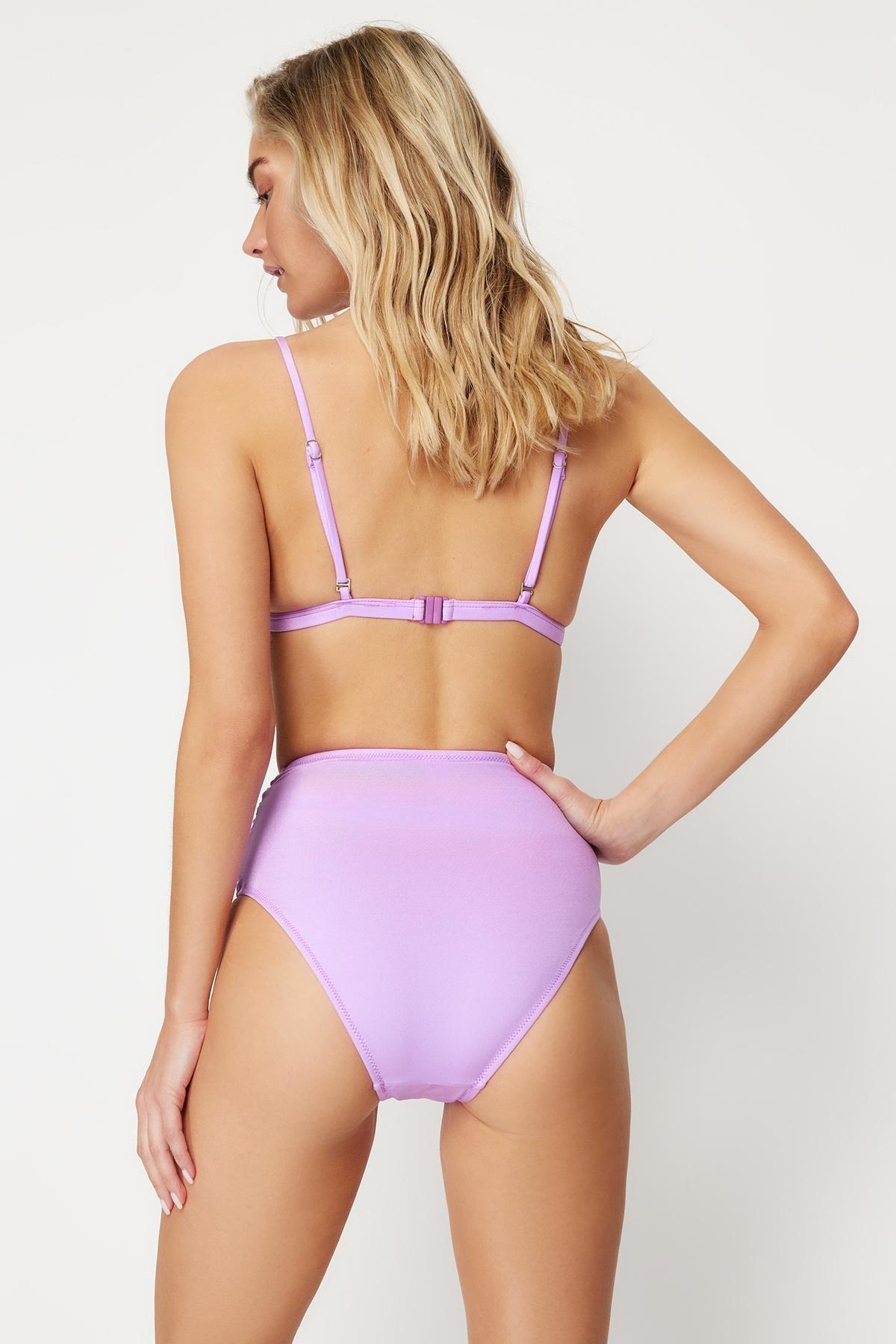 Purple Plain Bikini Bottom, , large image number 4