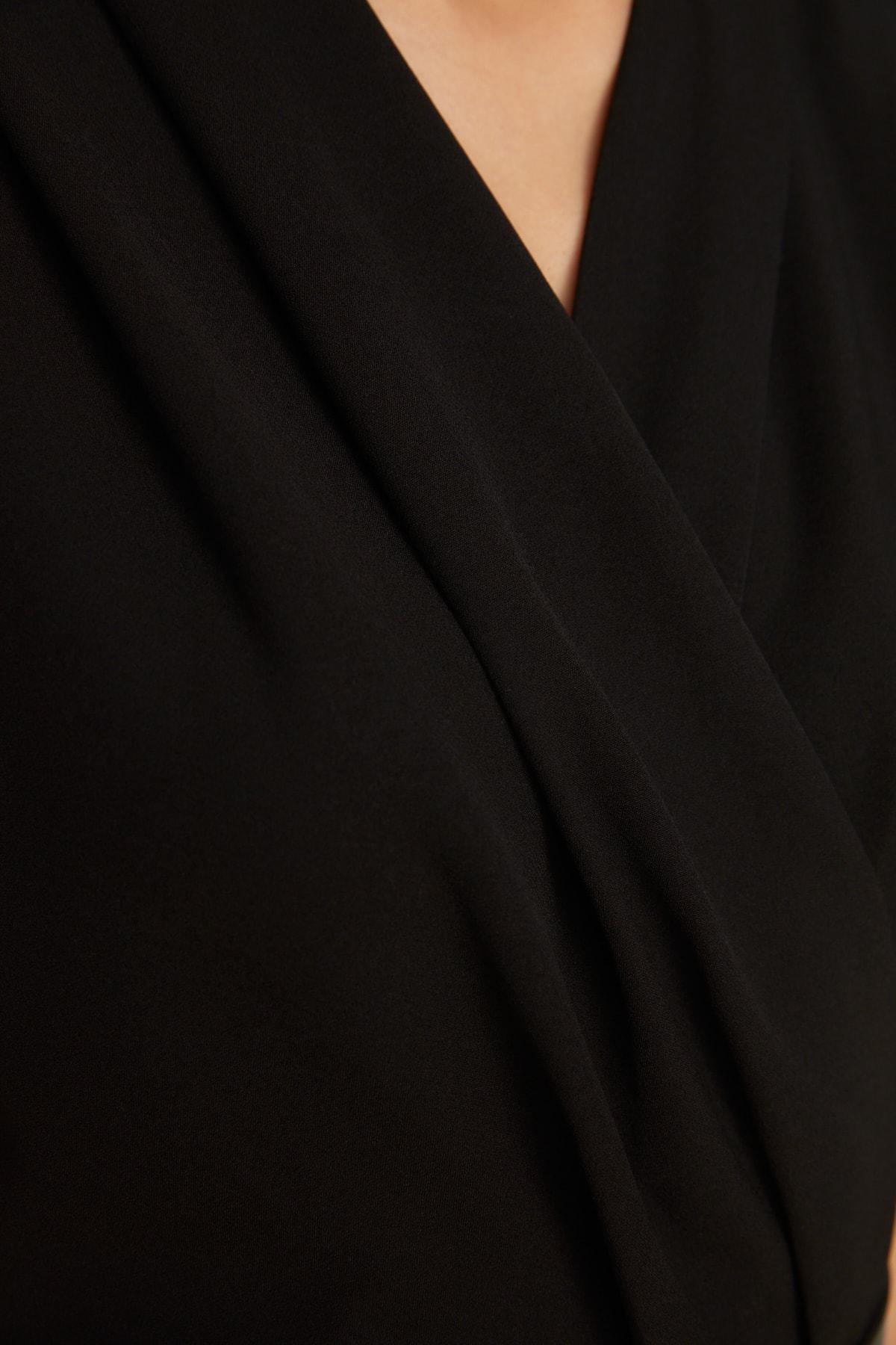 Black Double-Breasted Regular Jumpsuit, Black, large image number 5