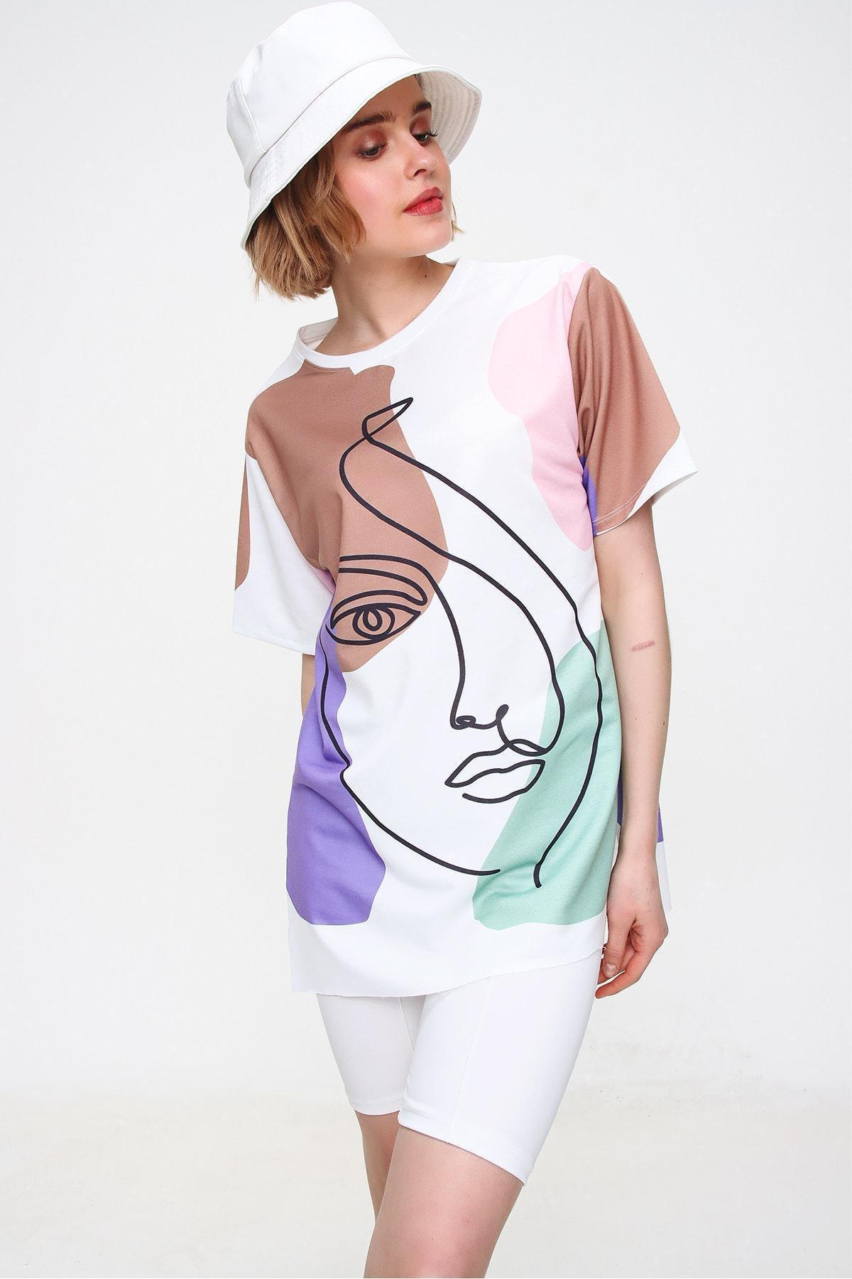 Multicolour Retro Oversize T-Shirt, , large image number 2