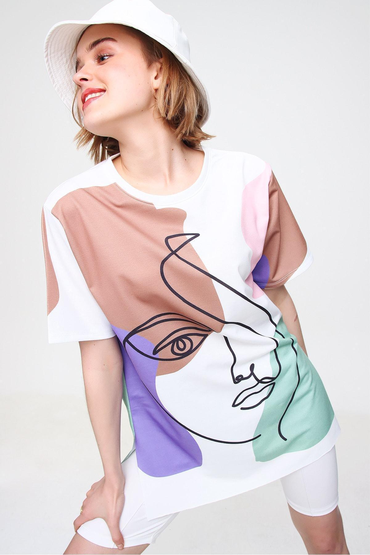 Multicolour Retro Oversize T-Shirt, , large image number 4