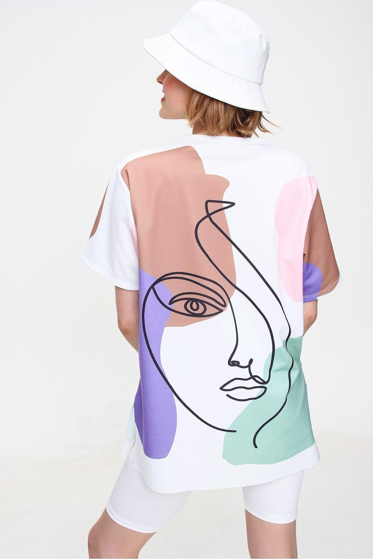 Multicolour Retro Oversize T-Shirt, Multicolor, large image number 5