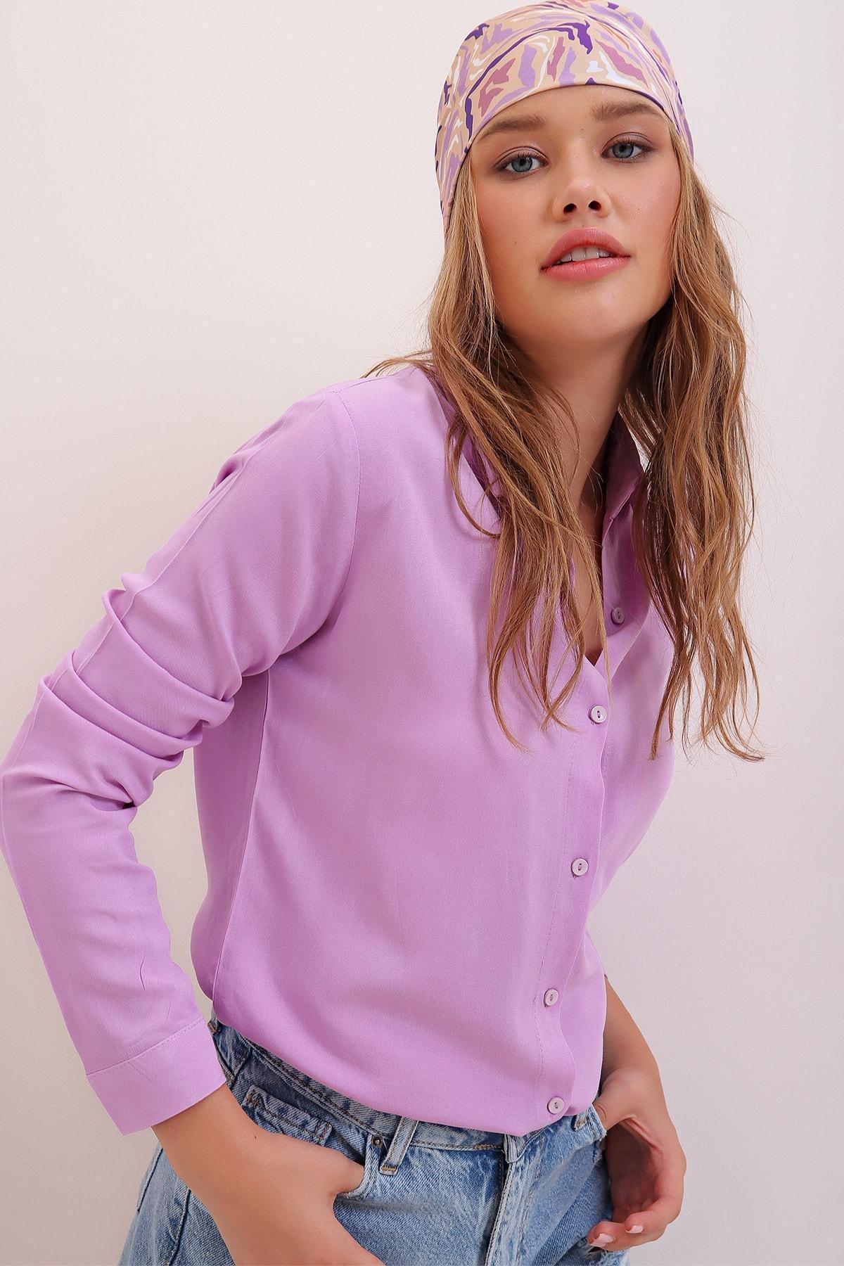 Purple Cotton Shirt, , large image number 1
