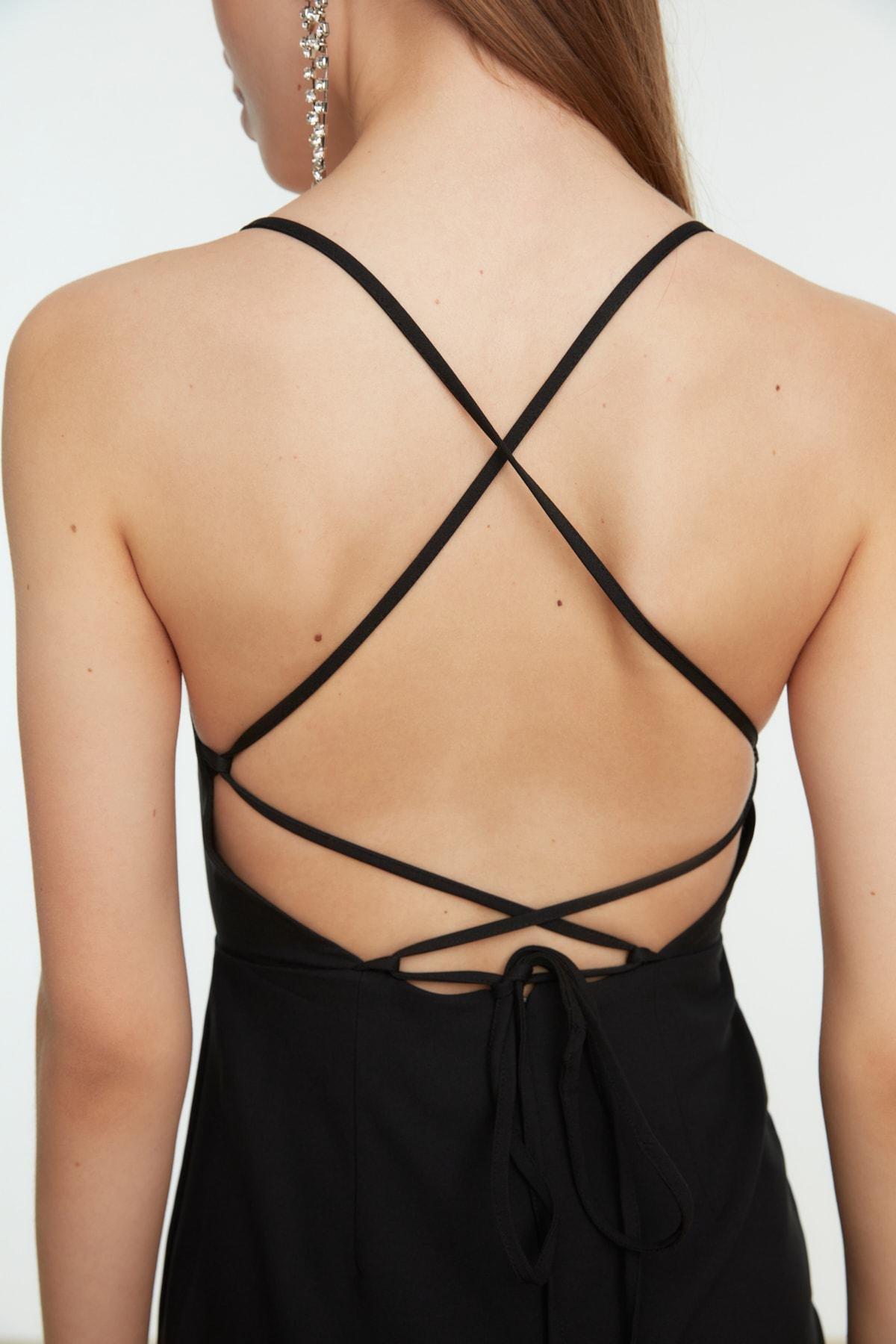 Black Square Collar Jumpsuit, , large image number 3