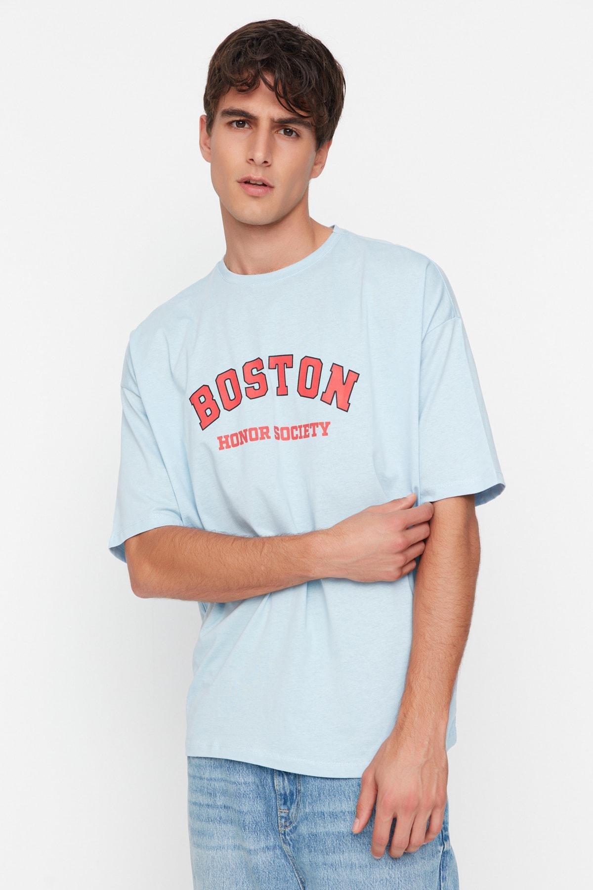 Blue Oversize Tshirt, , large image number 0