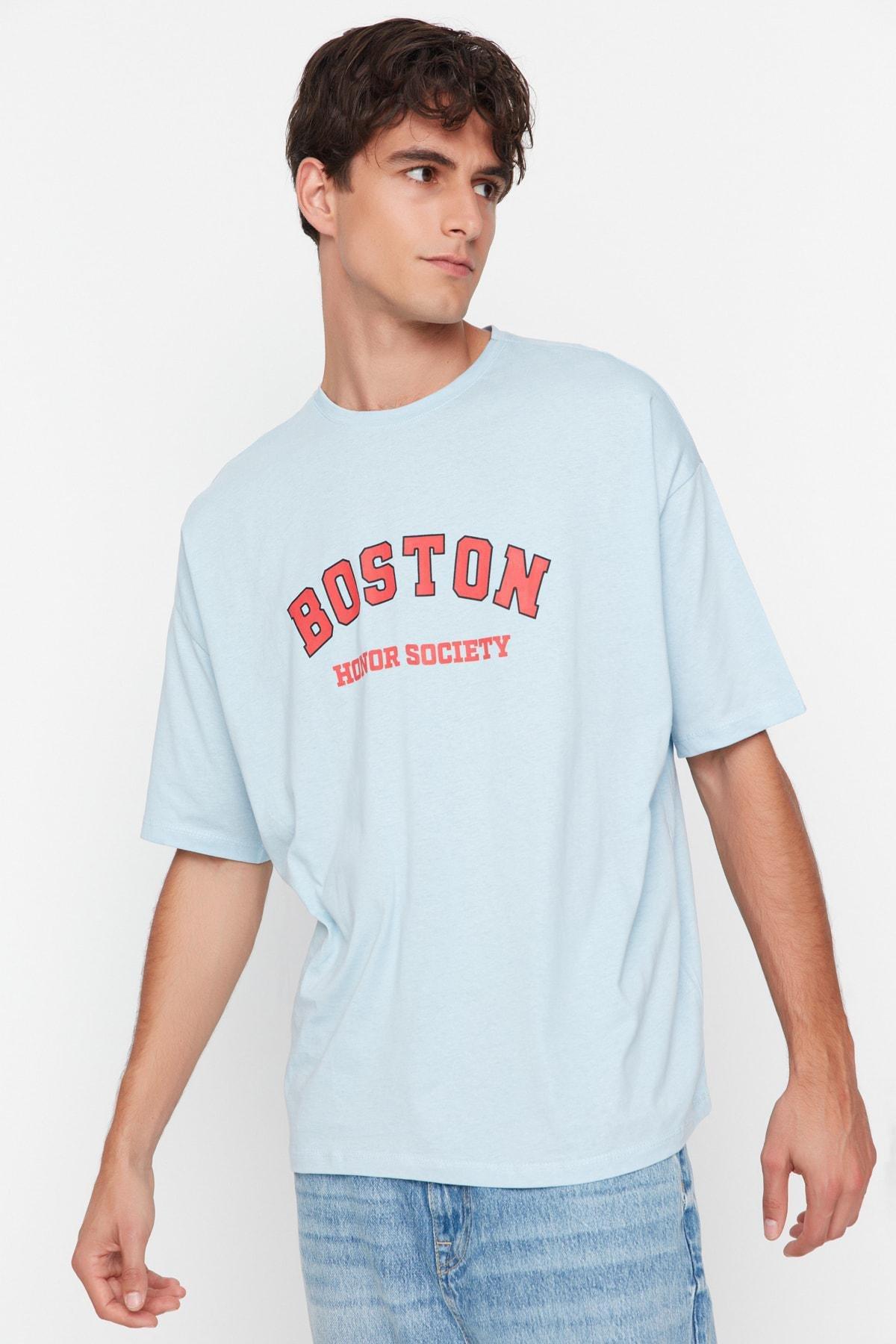 Blue Oversize Tshirt, , large image number 1