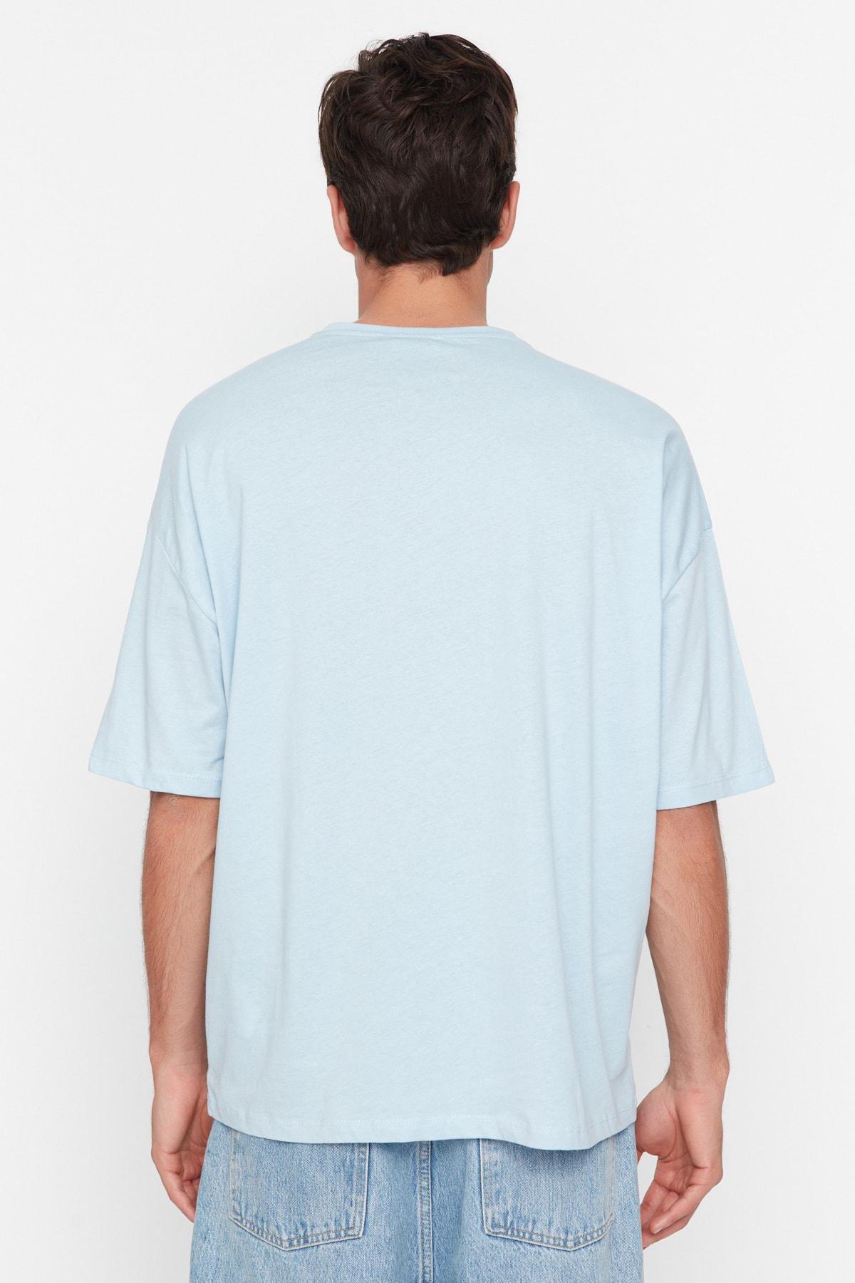 Blue Oversize Tshirt, , large image number 4