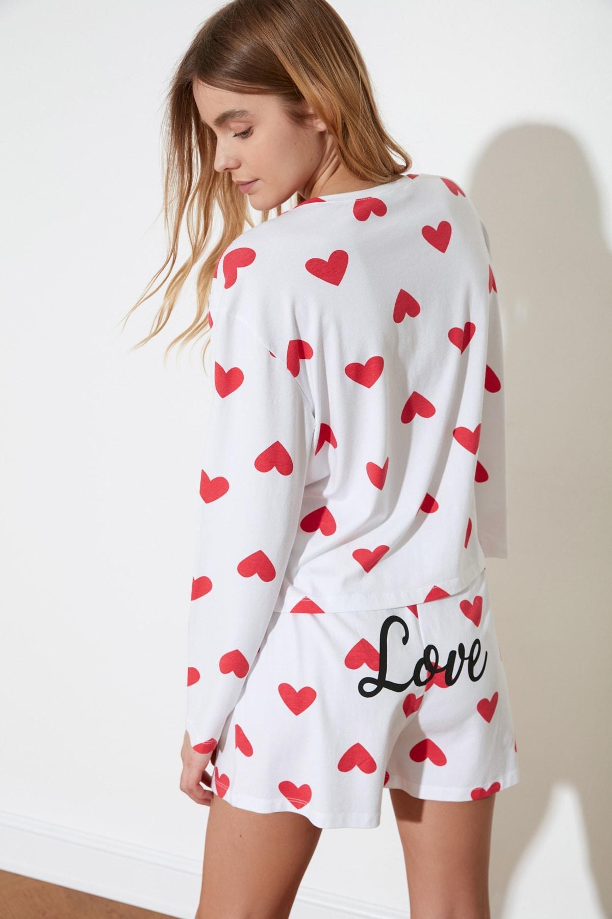Multicolour Heart Pajama Set, , large image number 0