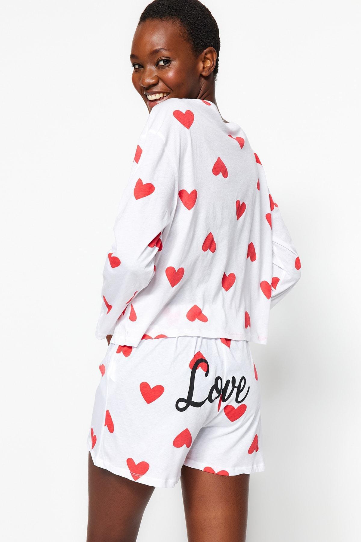 Multicolour Heart Pajama Set, , large image number 1
