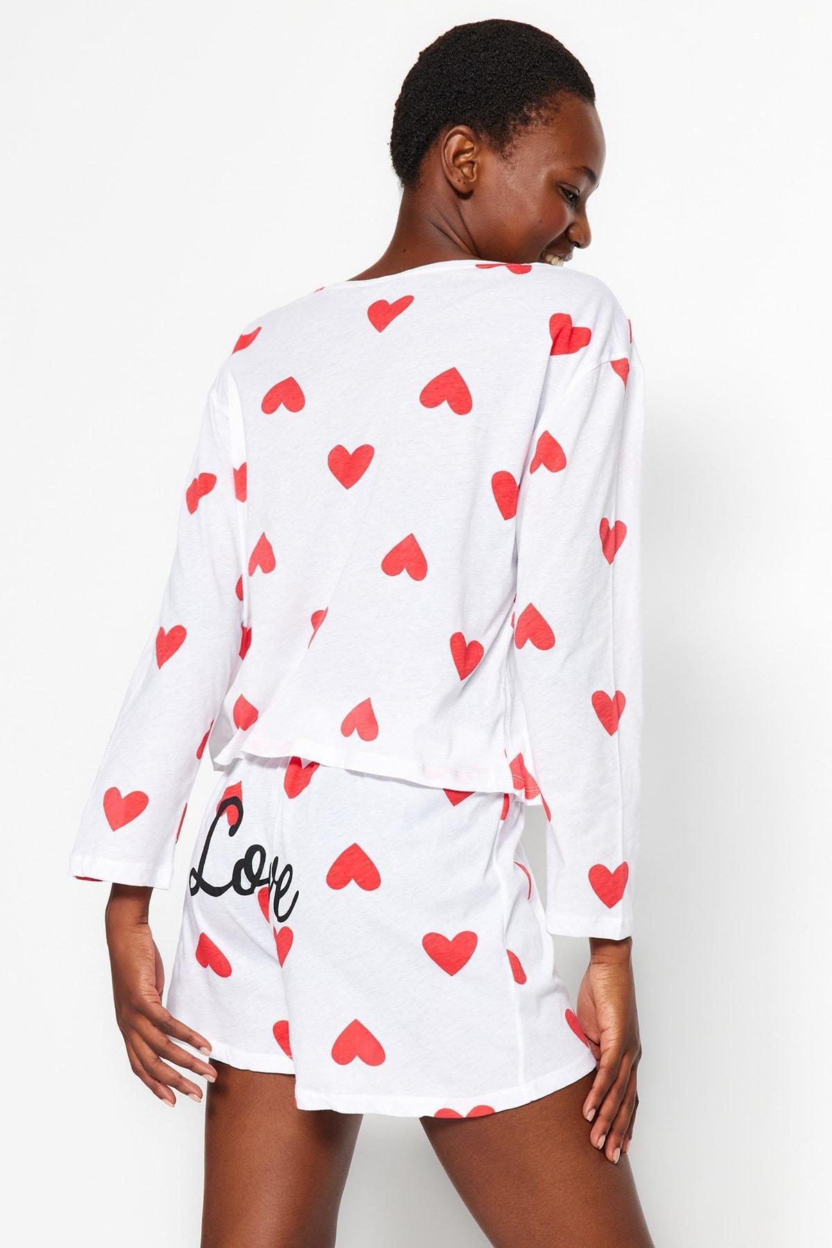 Multicolour Heart Pajama Set, , large image number 3