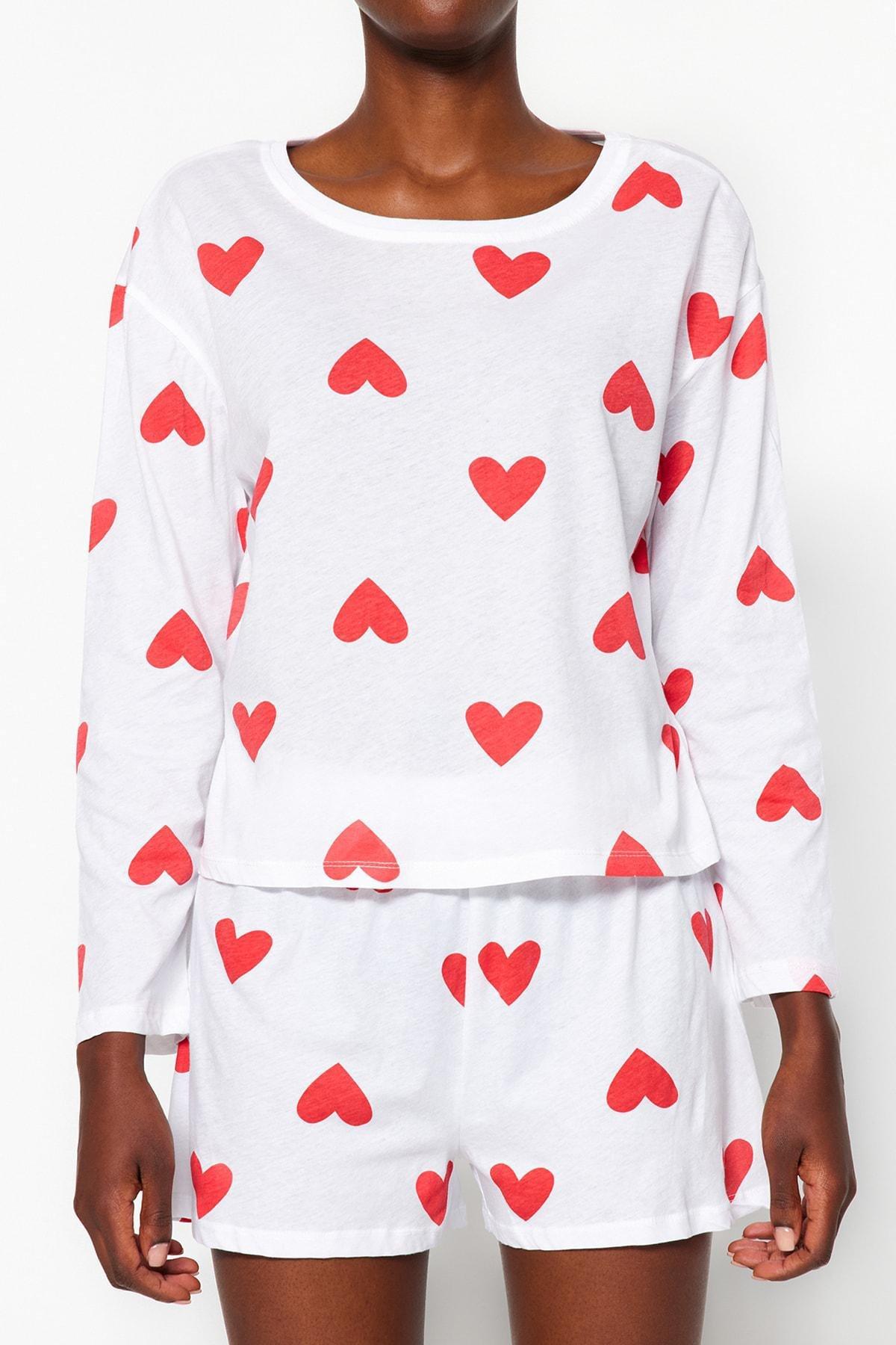 Multicolour Heart Pajama Set, , large image number 4